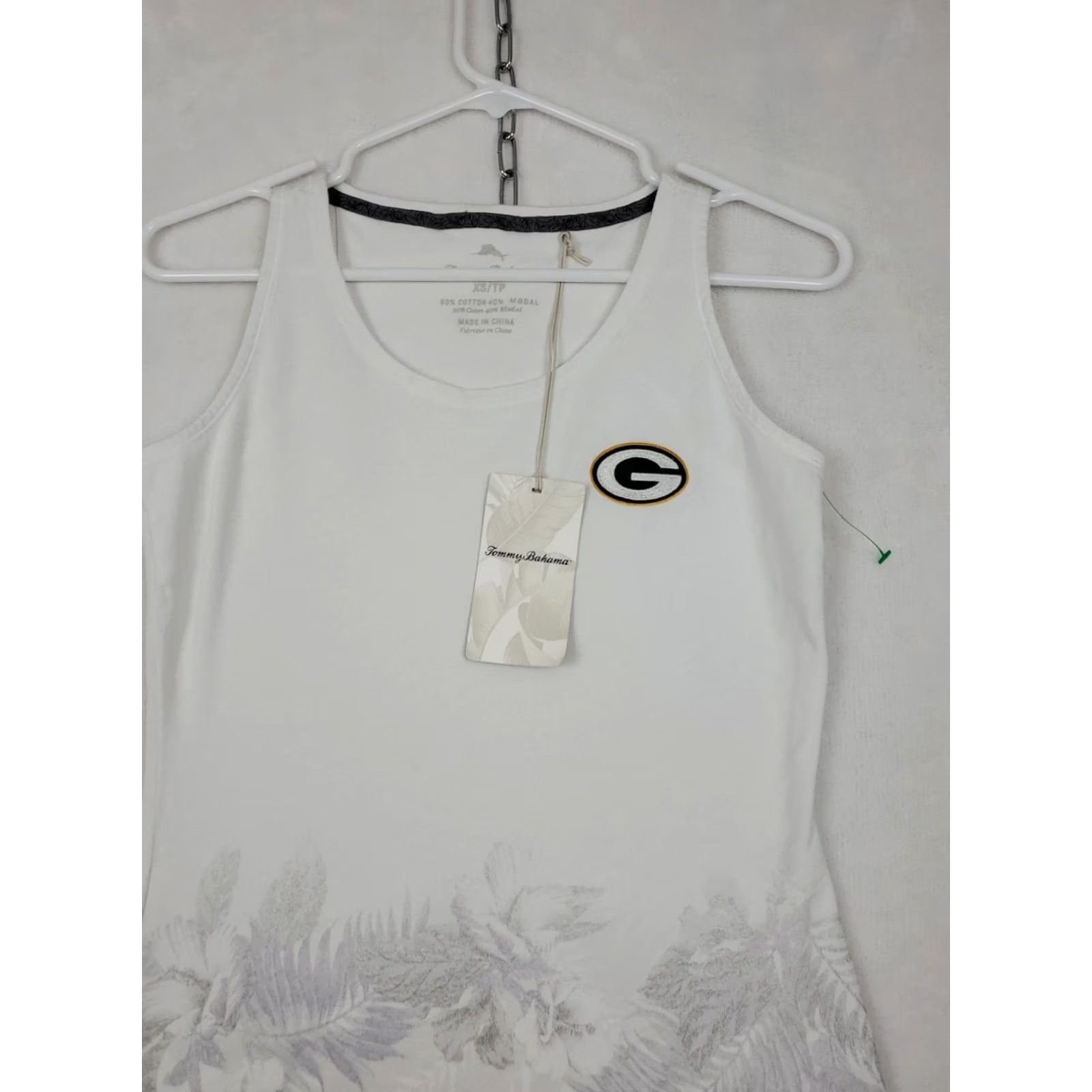 Tommy Bahama VINTAGE Tommy Bahama Tank Dress Womens XS White Floral Print Green Bay Packers Beach NFL Size XS / US 0-2 / IT 36-38 - 3 Thumbnail