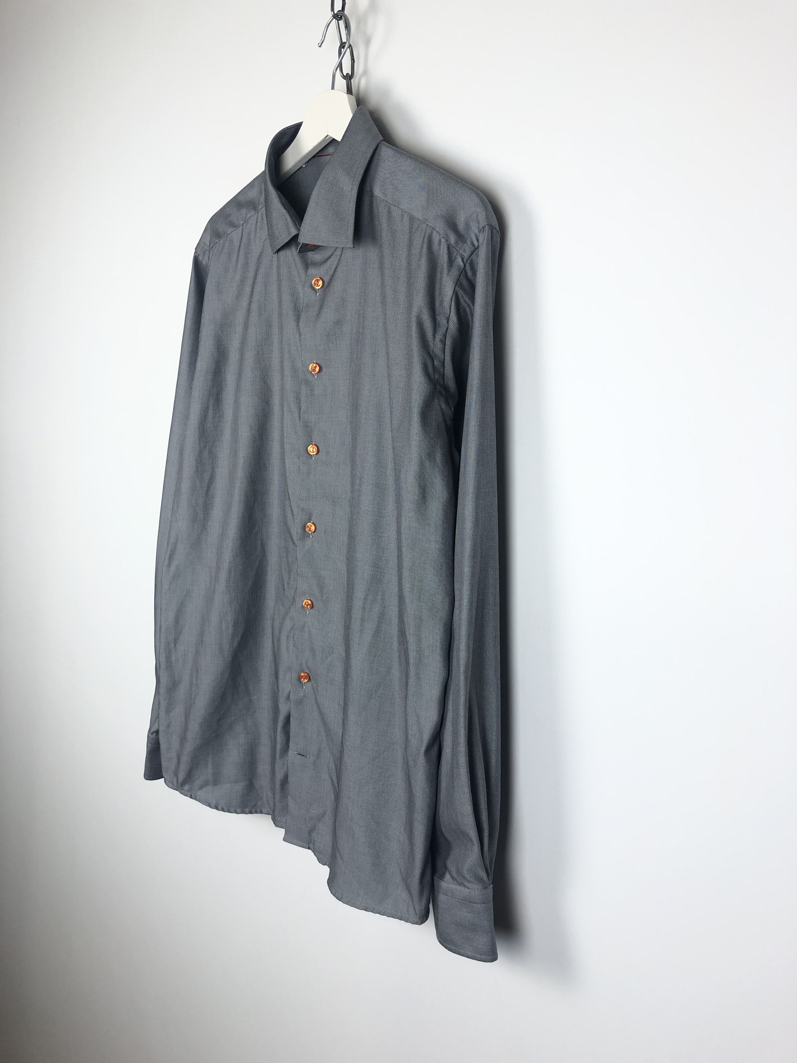 Eton Eton Basic Shirt Slim Gray size 16 1/2 Size US M / EU 48-50 / 2 - 5 Thumbnail
