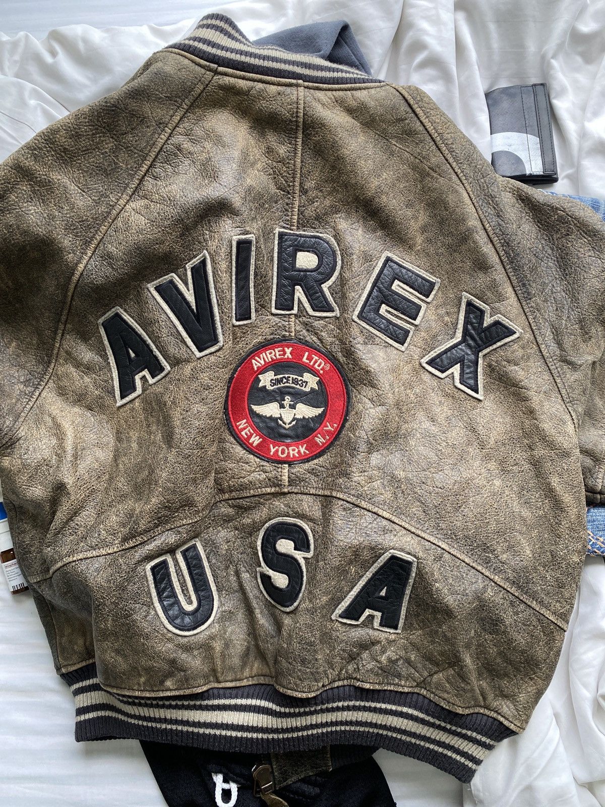 Avirex Avirex college leather jacket Size US M / EU 48-50 / 2 - 1 Thumbnail