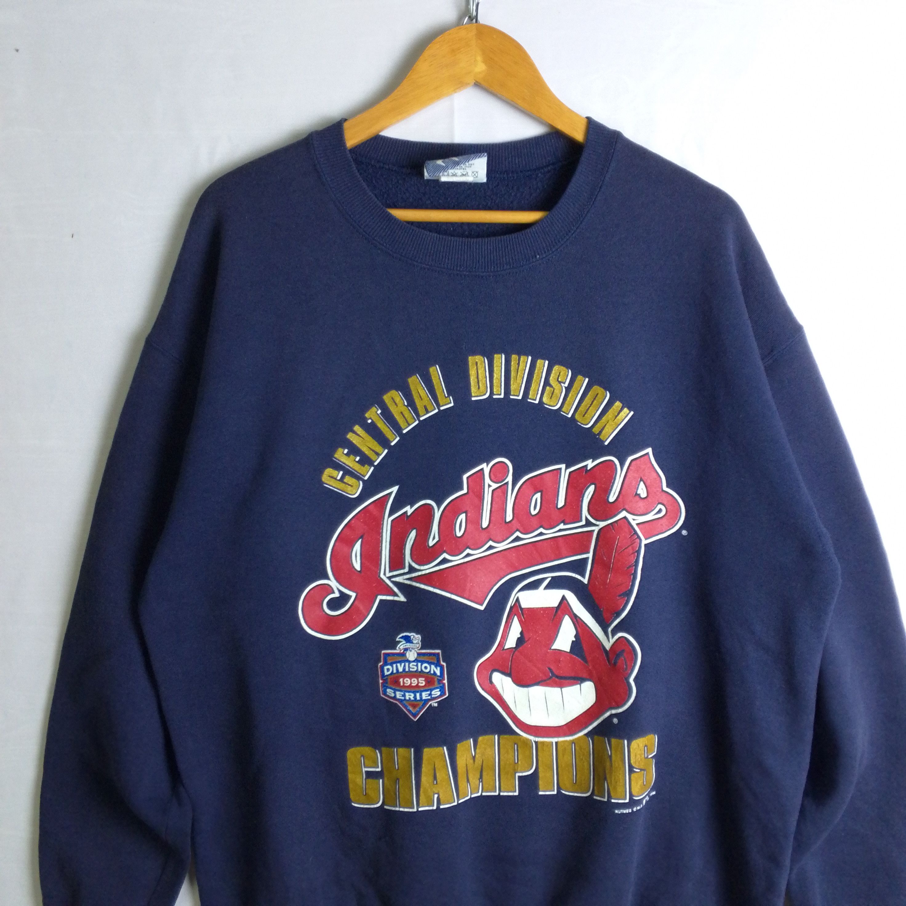 MLB Vintage 1995 Cleveland Indians Sweatshirt Size US XL / EU 56 / 4 - 2 Thumbnail