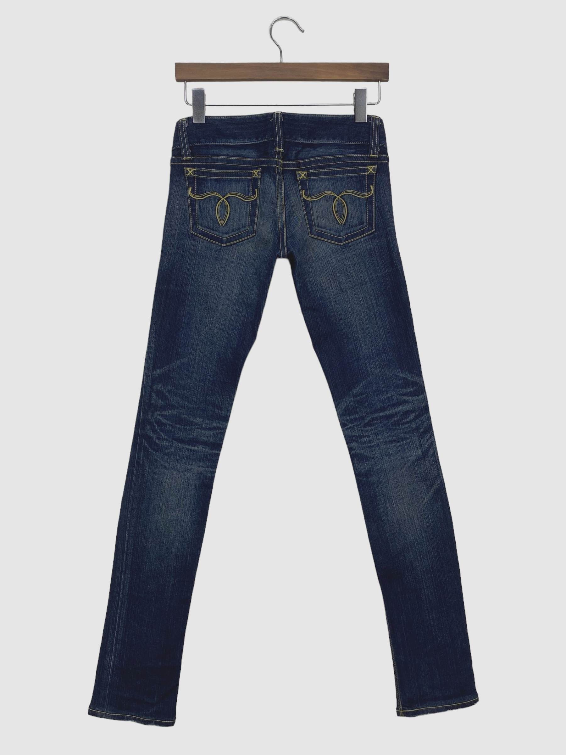 image of Moussy Jeans Slim Skinny Jeans in Blue, Women's (Size 23)
