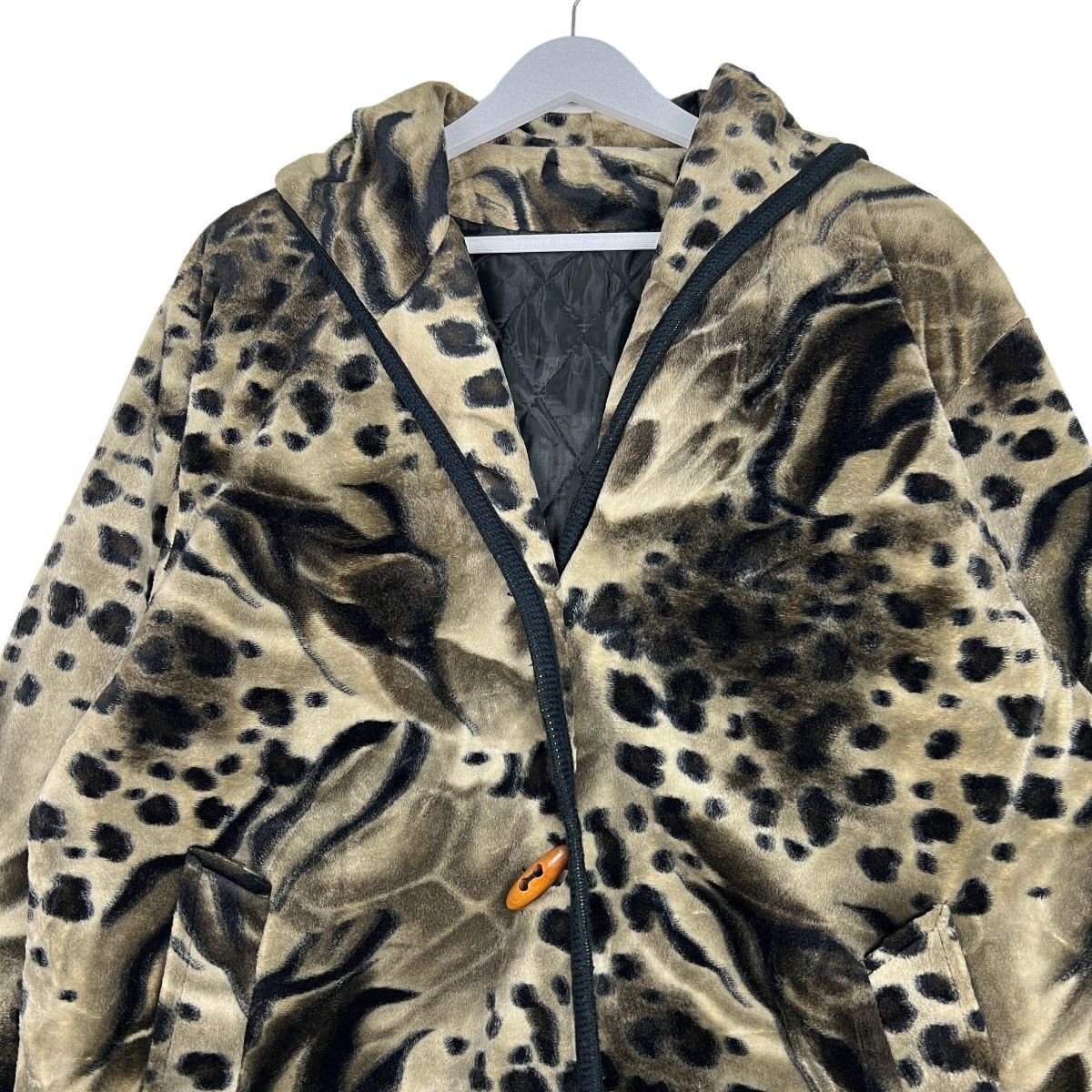 Japanese Brand 🔥 VINTAGE LEOPARD MOTIVE SHAWL COLAR JACKET Size US L / EU 52-54 / 3 - 3 Thumbnail