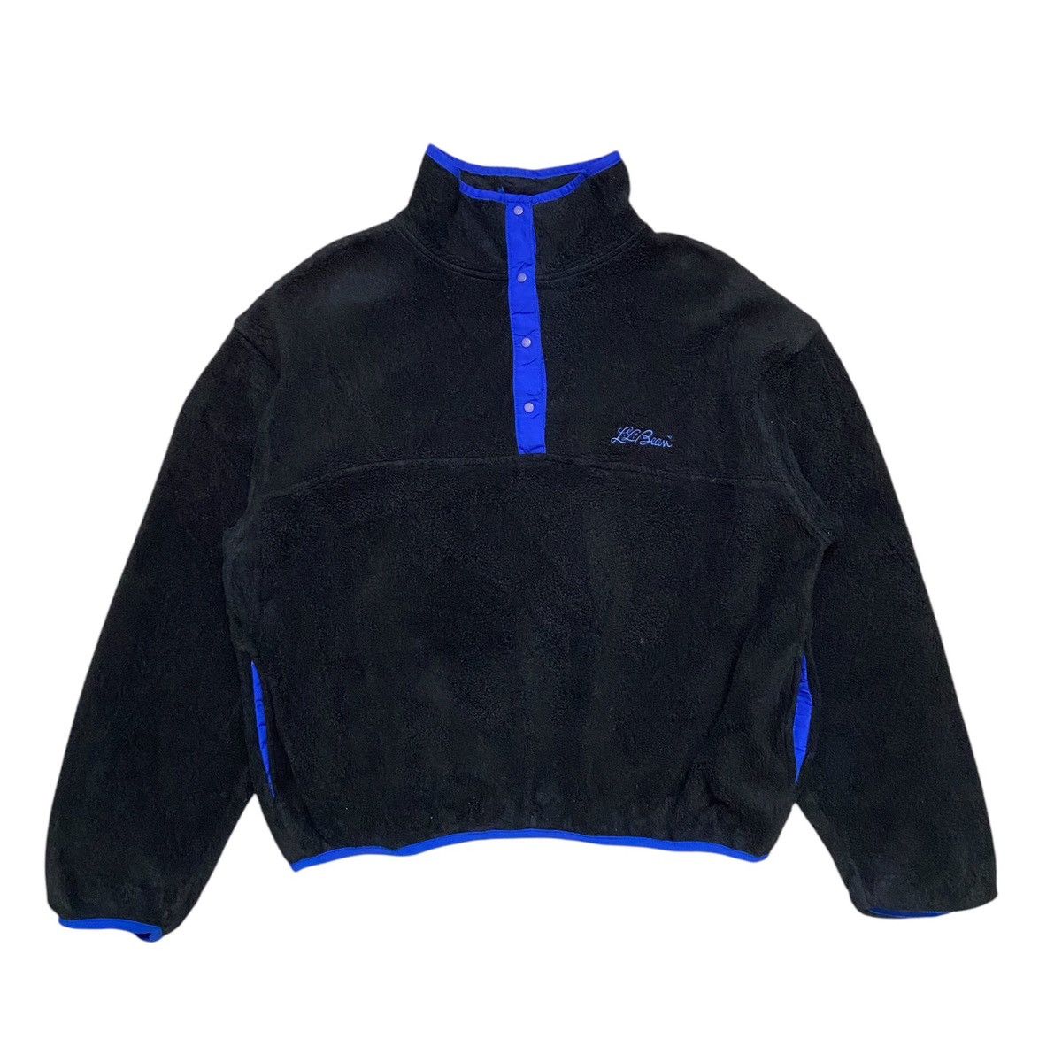 L.L. Bean × Vintage Vintage LL.Bean Half Button Fleece Sweatshirt Size US L / EU 52-54 / 3 - 1 Thumbnail