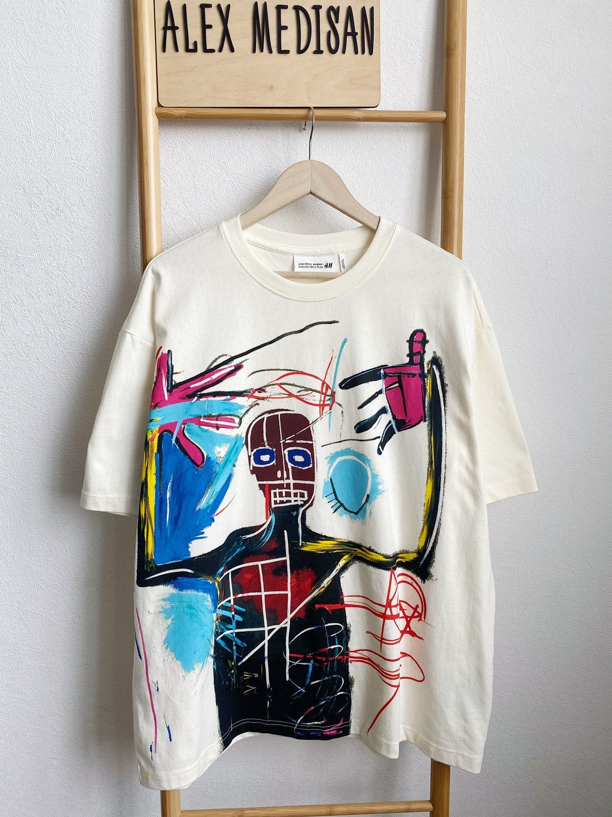 H&M × Jean-Michel Basquiat × Who Decides War WHO DECIDES WAR x BASQUIAT x H&M RELAXED FIT COTTON T-SHIRT Size US XL / EU 56 / 4 - 4 Thumbnail