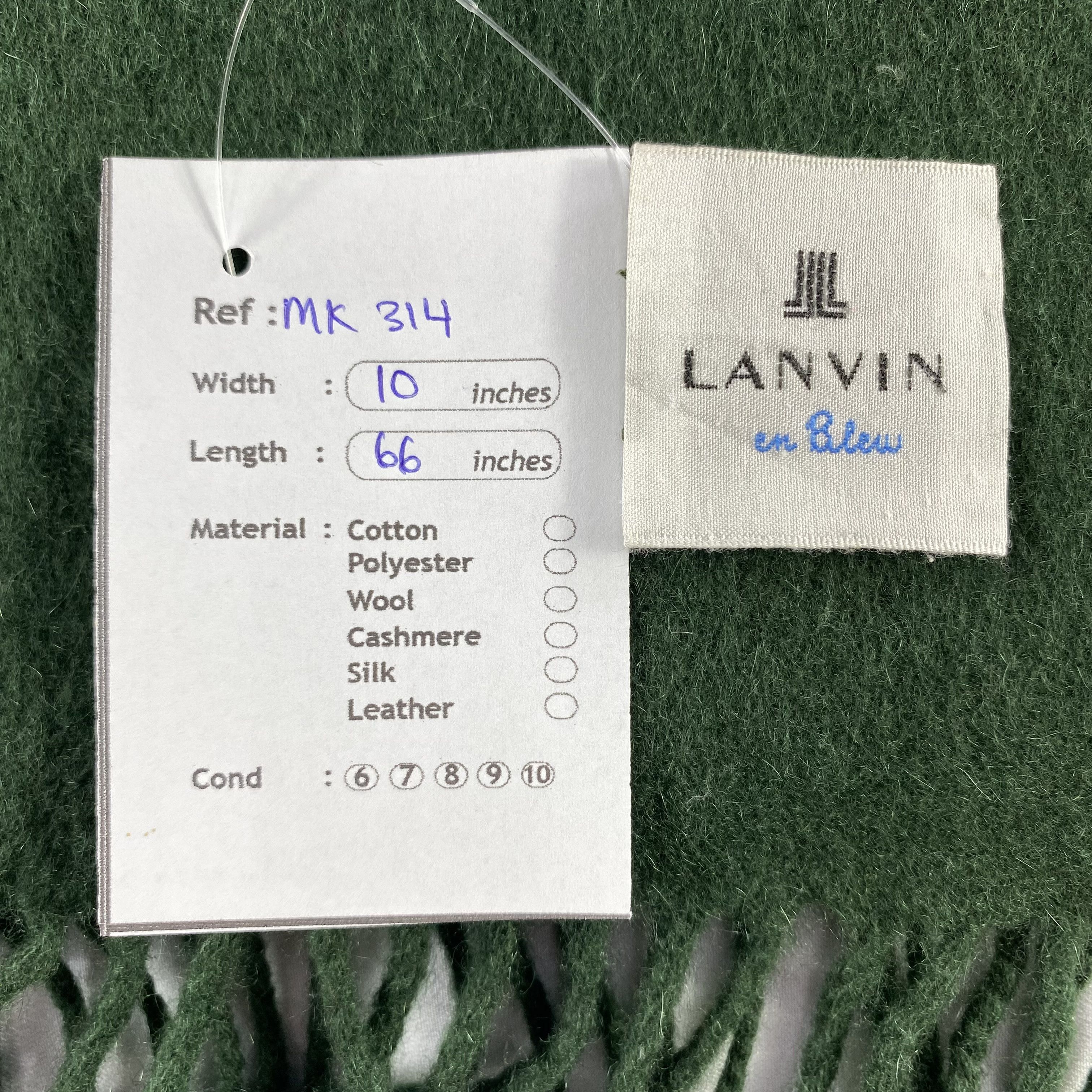 Lanvin Lanvin Plain Scarf Neck Wrap Cashmere Muffler Size ONE SIZE - 6 Thumbnail