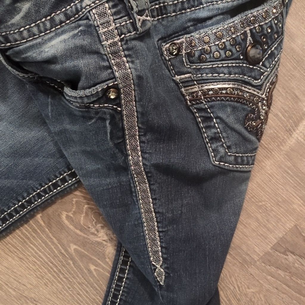 Rock Revival Rock Revival Haile Mid Rise Skinny Jeans Size 27 Size 27" / US 4 / IT 40 - 9 Thumbnail