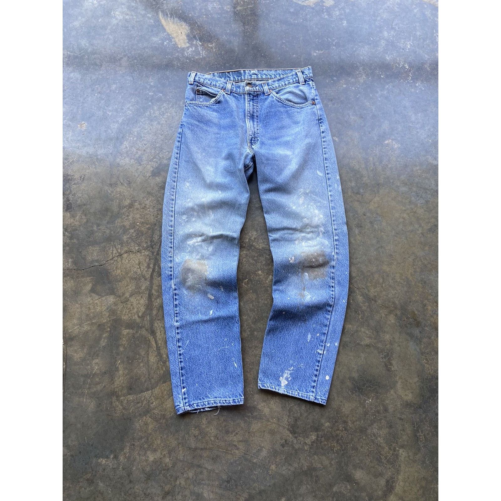 Levi's × Vintage Crazy Vintage Thrashed Levis Orange Tab Blue Jeans 32x32 Size US 32 / EU 48 - 1 Thumbnail