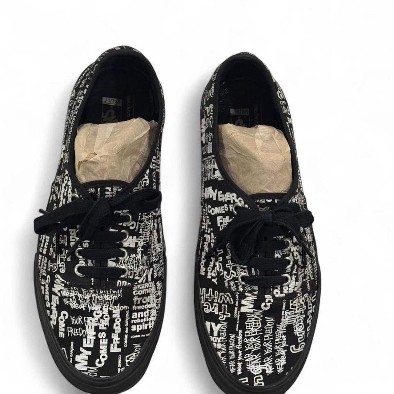 Comme des‎ Garcons CDG Vans Authentic LX Message Graffiti Black Sneaker Men\'s 10 CDG: Men main image 2