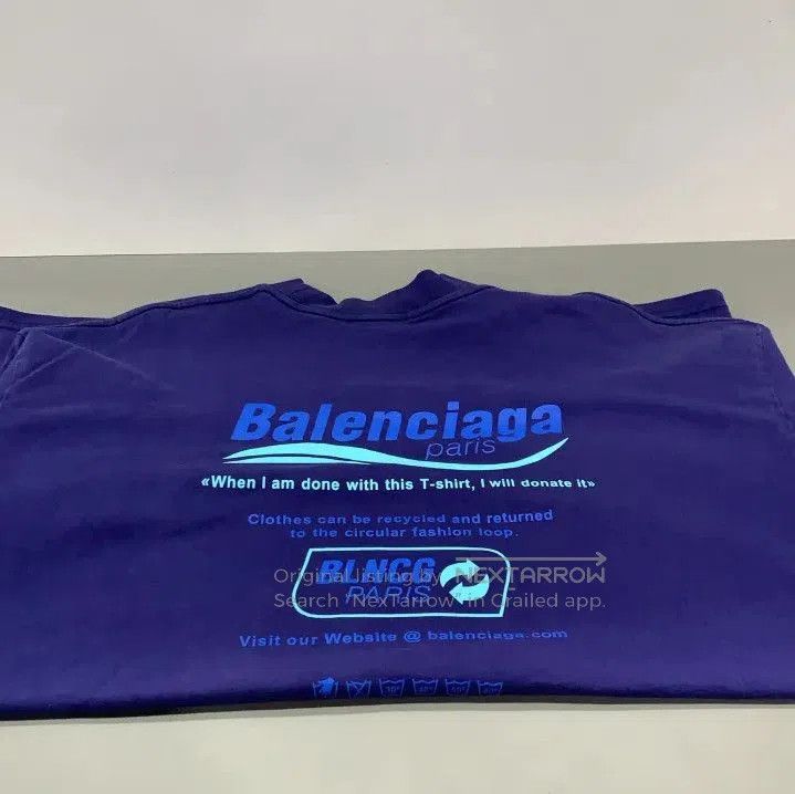 Balenciaga Balenciaga Retro Letter Print Loose Short Sleeve Tee. Size US XXS / EU 40 - 7 Thumbnail