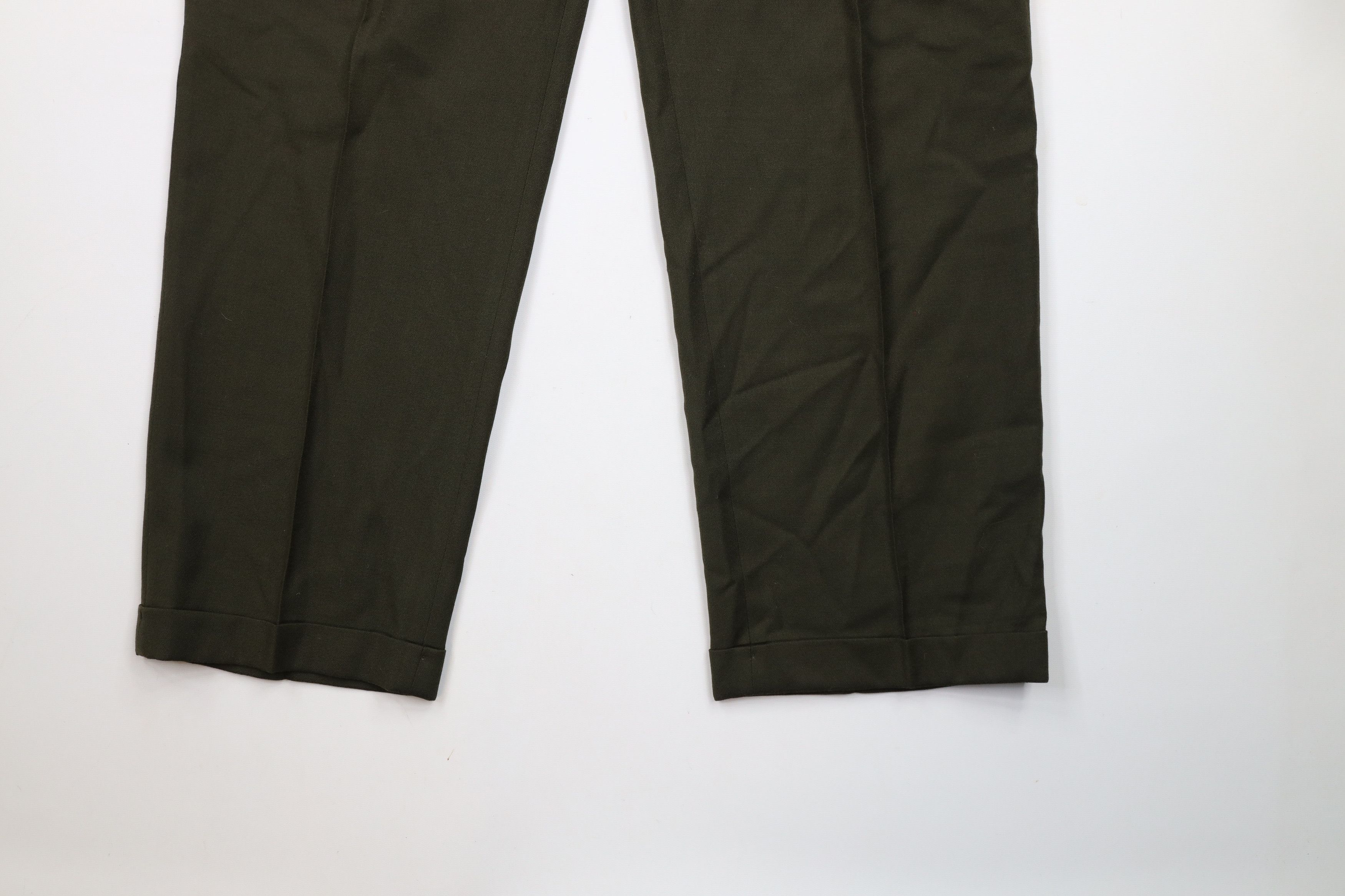 Vintage Vintage 90s Streetwear Cuffed Wide Leg Chino Pants Green Size US 36 / EU 52 - 4 Thumbnail