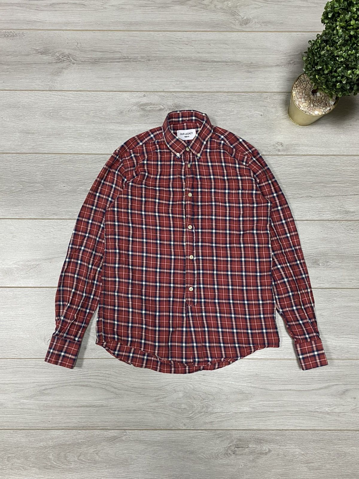 Our Legacy Our Legacy vintage flannel overshot shirt buttons Size US S / EU 44-46 / 1 - 2 Thumbnail