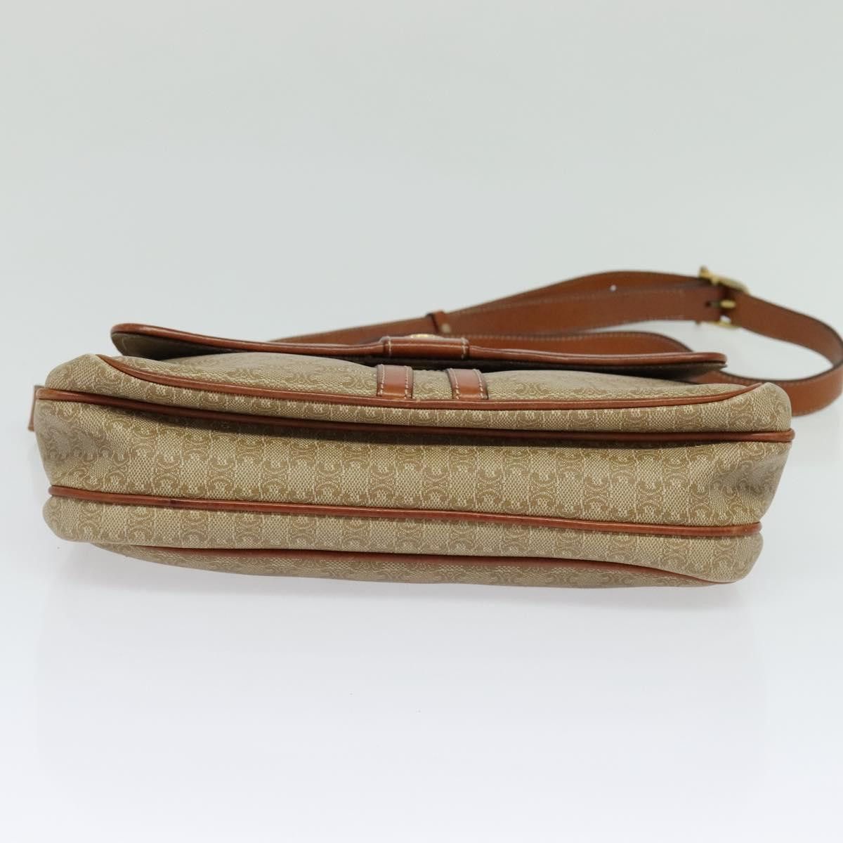 Celine CELINE Macadam Canvas Shoulder Bag Pvc Beige Gold Size ONE SIZE - 9 Thumbnail