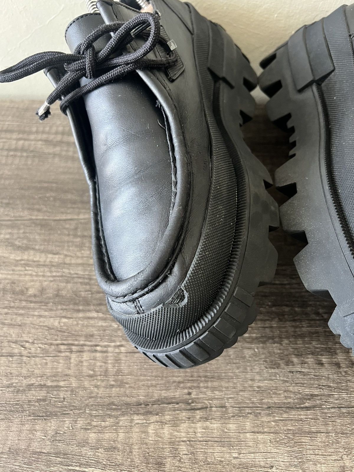 Moncler MONCLER "MON WALLABEE” CHUNKY PLATFORM DERBY LOAFERS Size US 7 / EU 40 - 5 Thumbnail