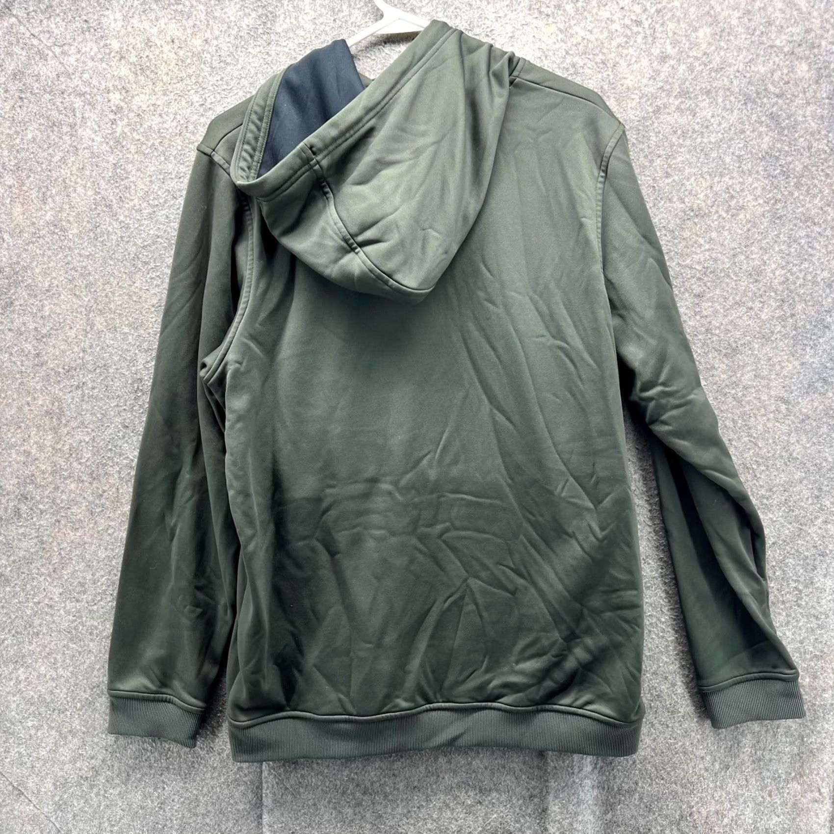 Under Armour VINTAGE Under Armour Hoodie Mens Large Green Coldgear Loose Knit Sweater Big Print Shirt Size US L / EU 52-54 / 3 - 2 Thumbnail