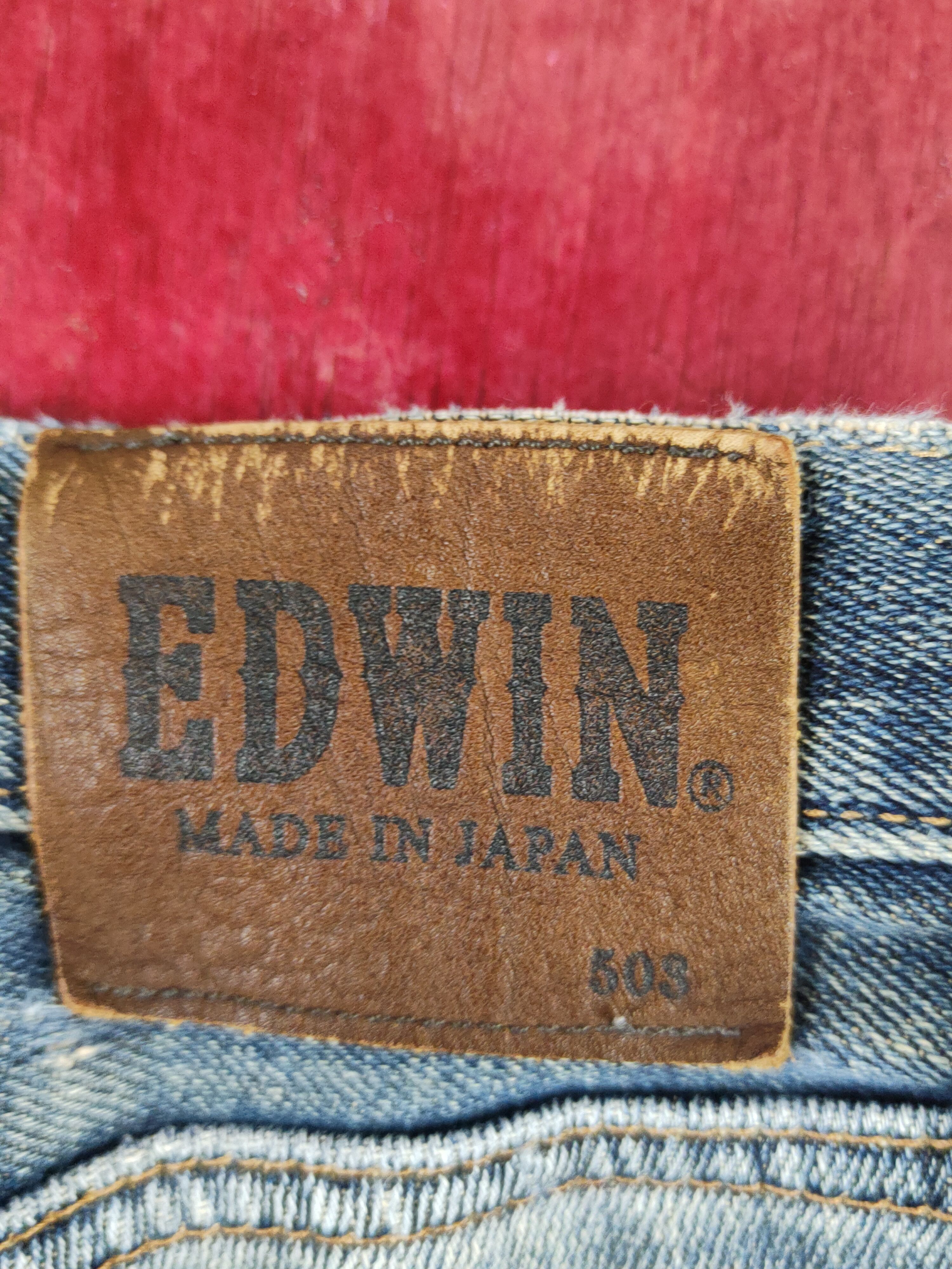 Edwin Edwin Dark Blue Faded distressed jeans Denim #S1608 Size US 35 - 7 Thumbnail