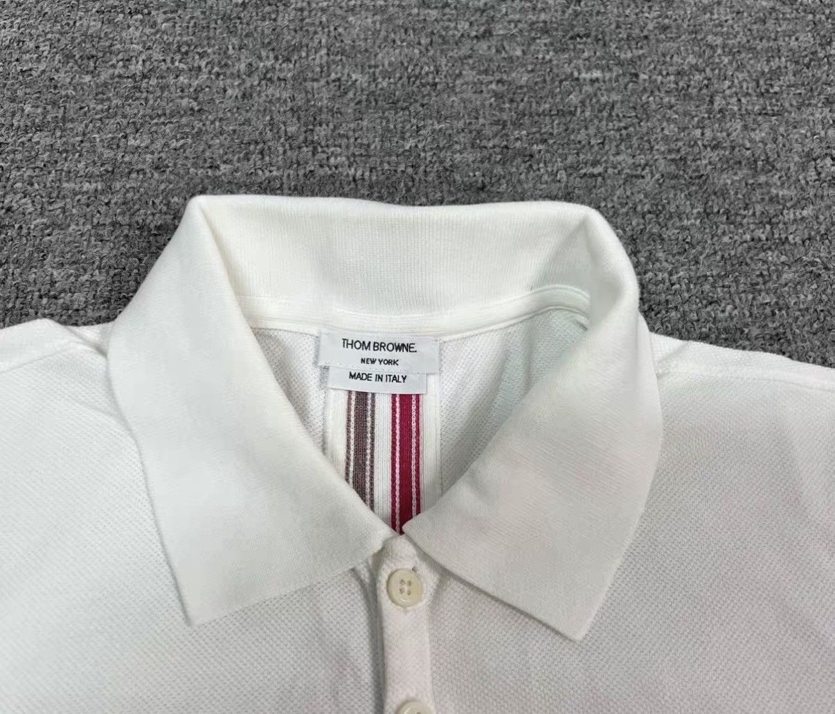 Thom Browne Thom Browne Striped Short Sleeve Polo Shirt J16 Size US XS / EU 42 / 0 - 5 Thumbnail