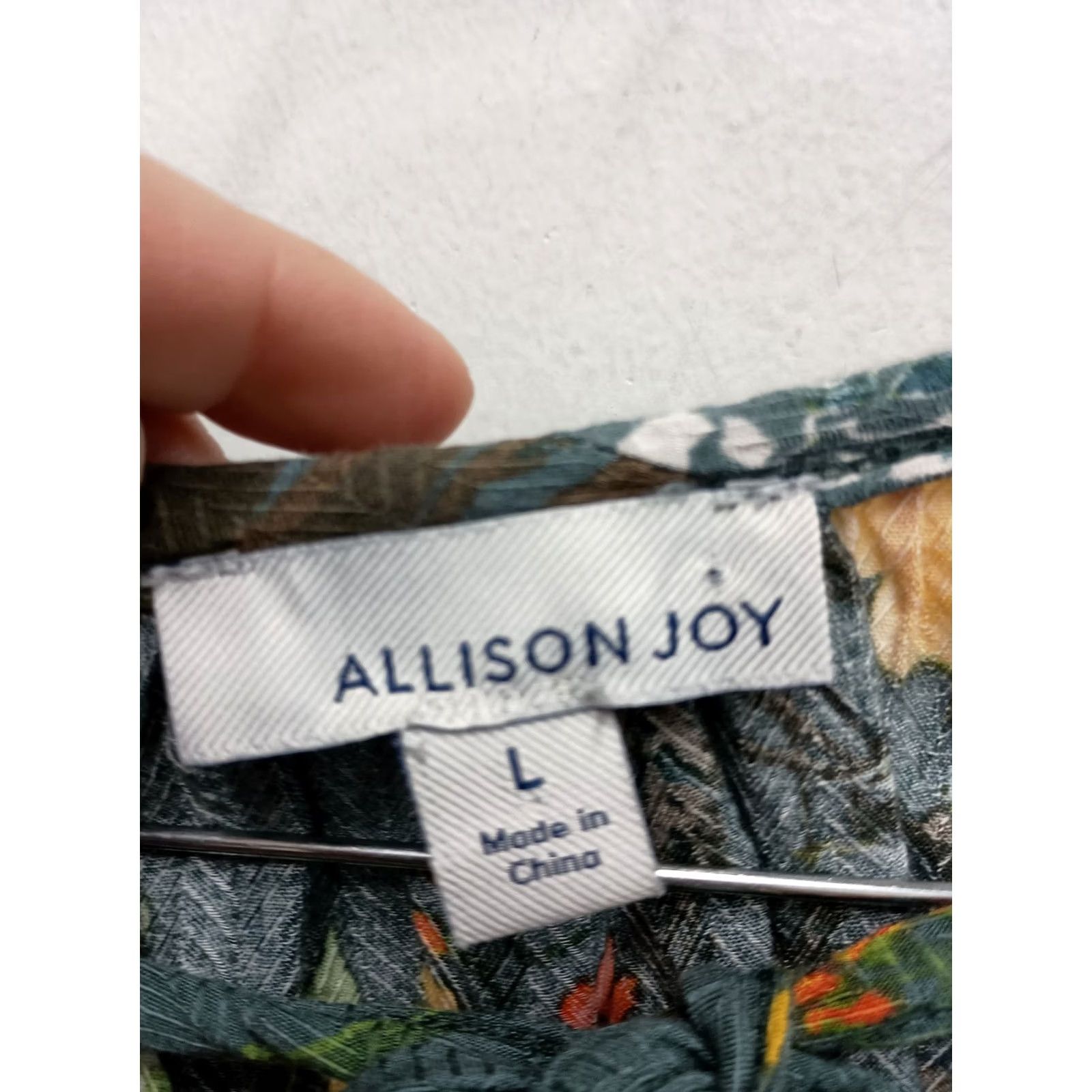 Altea Allison Joy Blouse Womens Large Teal Floral BOHO Peasant Long Sleeve Casual Top Size L / US 10 / IT 46 - 4 Thumbnail