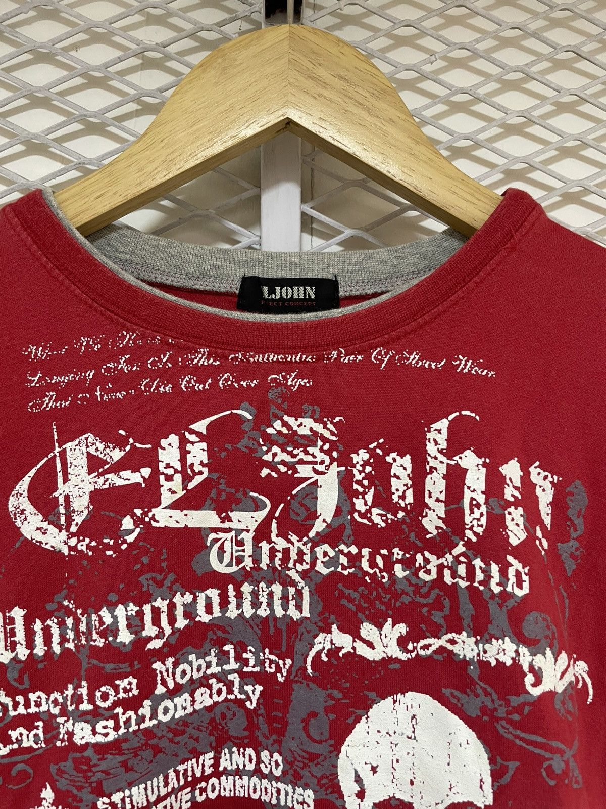 If Six Was Nine JAPANESE BRAND EJHON DOUBLE LAYER Y2K STYLE TSHIRT Size US M / EU 48-50 / 2 - 7 Thumbnail
