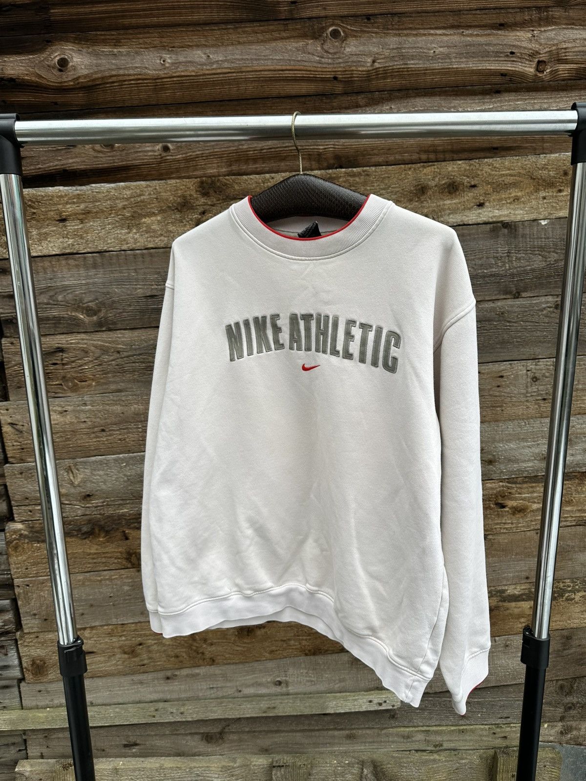 Nike × Vintage Vintage Nike Athletic Spell Out Sweatshirt USA Size US L / EU 52-54 / 3 - 1 Thumbnail