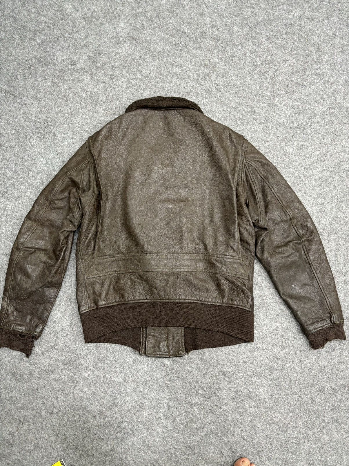 Vintage 💥Vintage 70s💥A2 Flying Jacket USN Leather Jacket Size US S / EU 44-46 / 1 - 24 Thumbnail