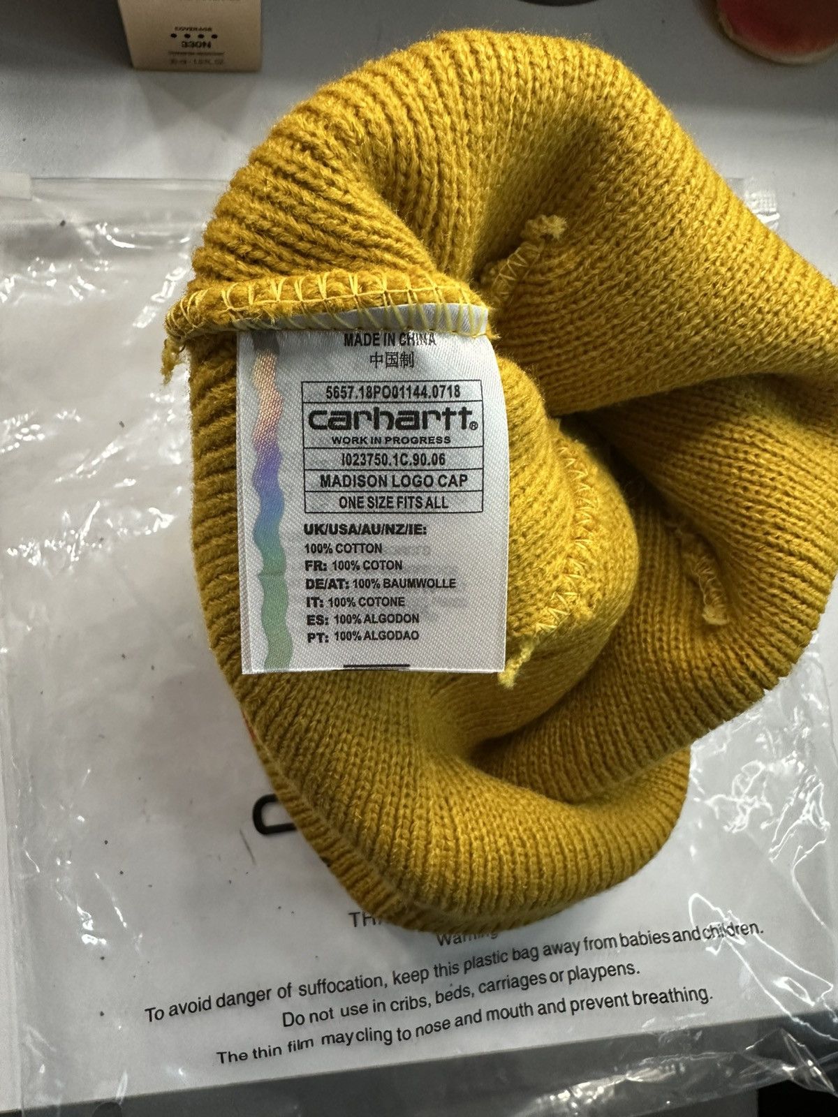 Carhartt CUSTOM carhartt beanie black w/ paint splattered brand new Size ONE SIZE - 7 Thumbnail