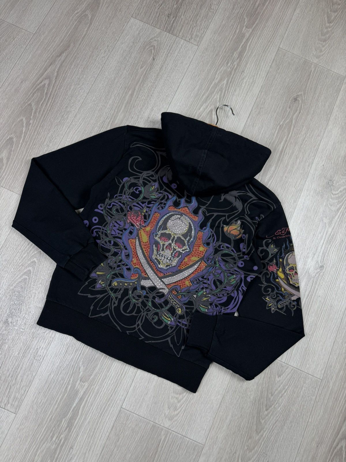 Ed Hardy Ed Hardy by Christian Audigier Women Zip Hoodie Big Logo Size S / US 4 / IT 40 - 8 Thumbnail