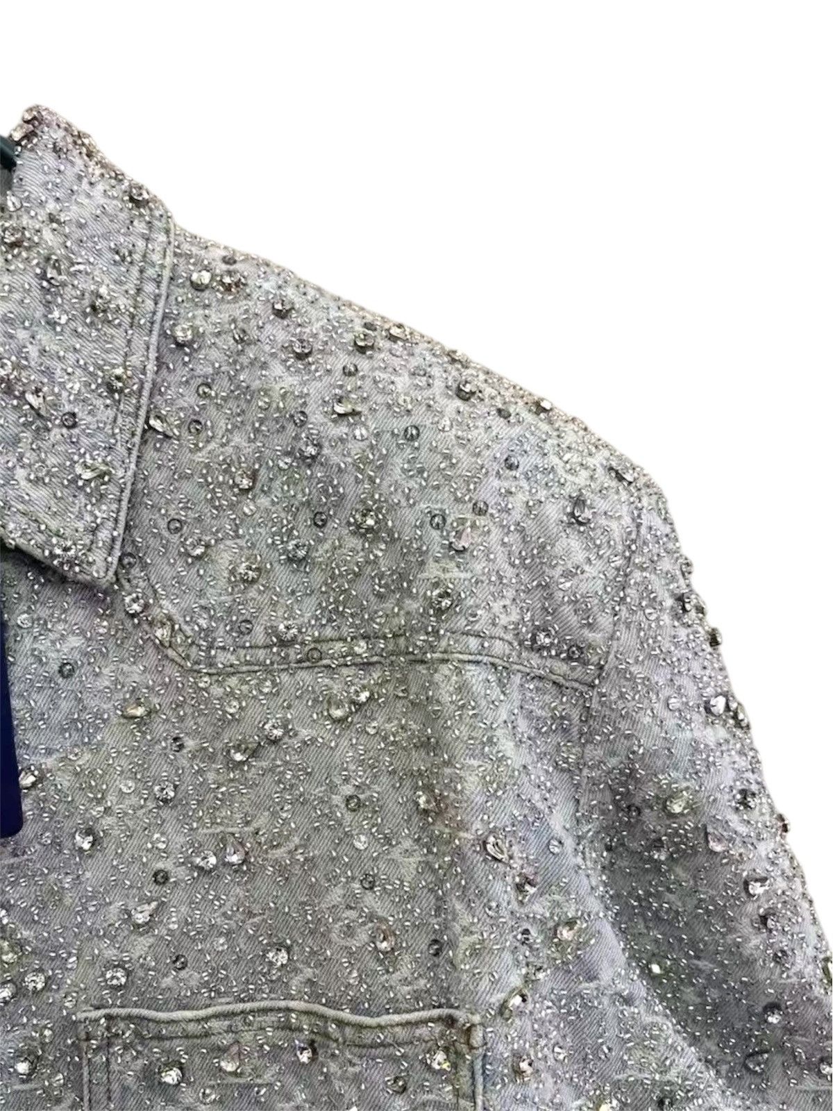 Louis Vuitton Louis Vuitton XL Virgil Abloh crystals Swarovski Denim Shirt Size US XL / EU 56 / 4 - 3 Thumbnail