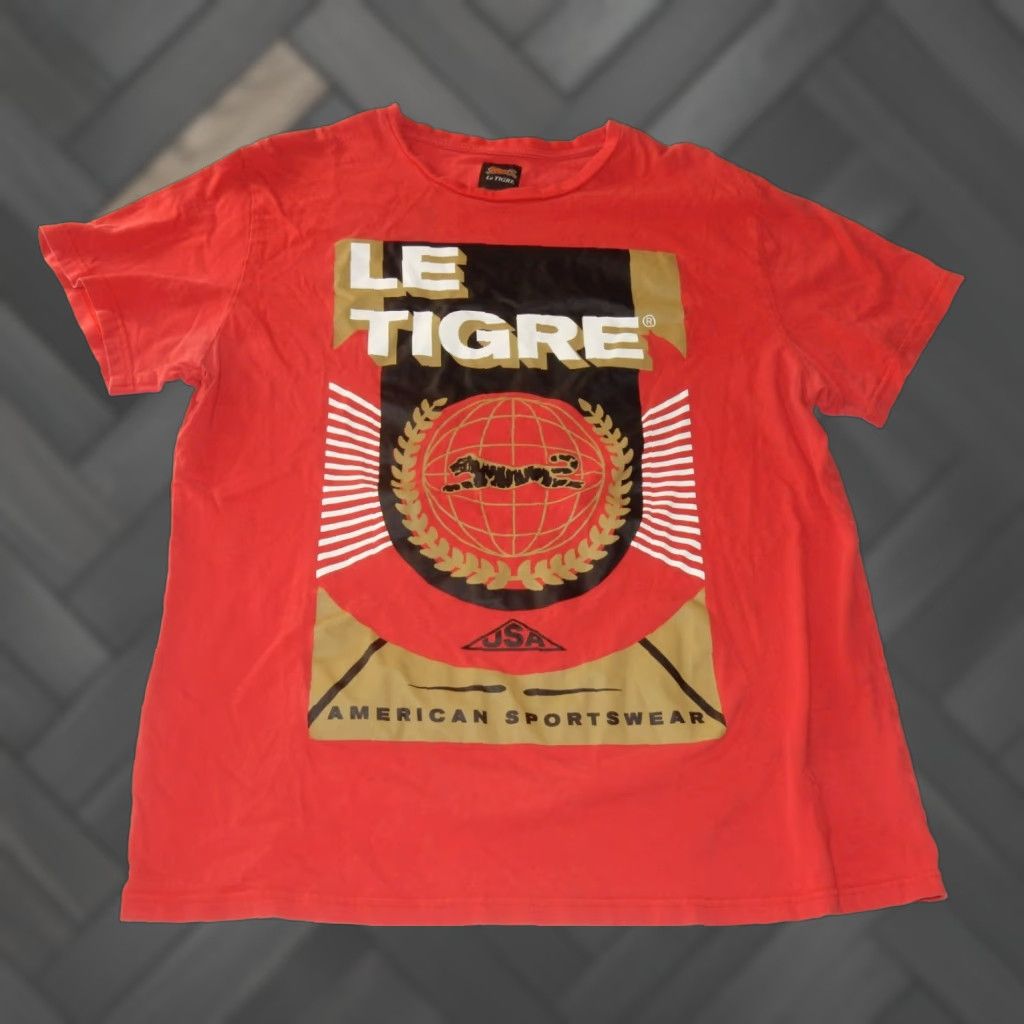 Vintage VINTAGE Le Tigre Shirt Mens 2XL Red Graphic Print Cotton T-Shirt Size US XXL / EU 58 / 5 - 1 Thumbnail