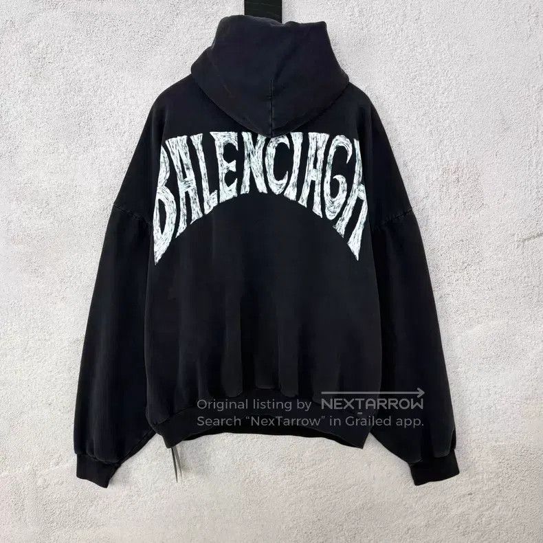 Balenciaga Balenciaga Island Palm Tree Pattern Back Logo Printed Hood Size US M / EU 48-50 / 2 - 2 Thumbnail