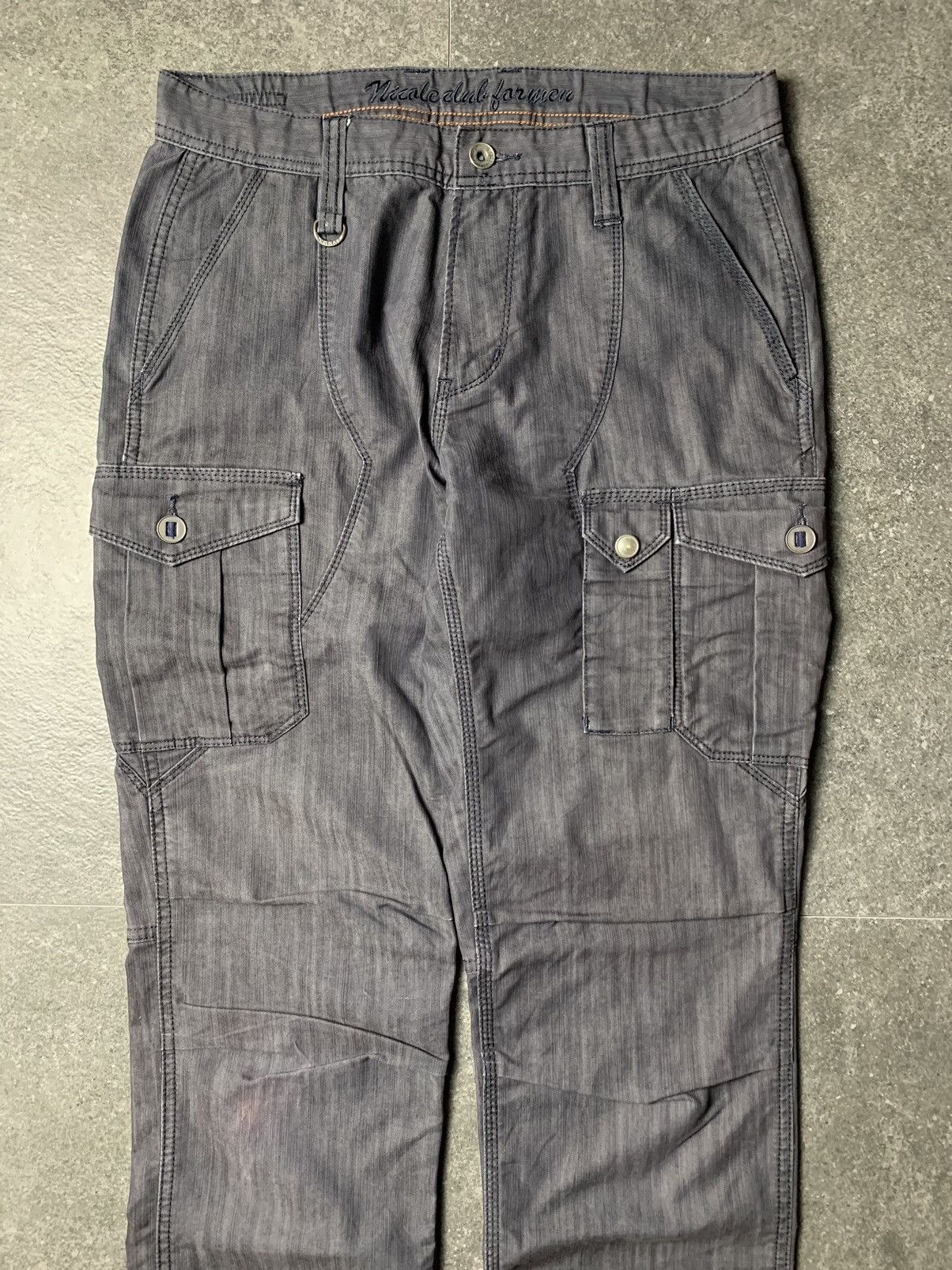Japanese Brand 2000s Nicole Club For Men Bootcut Cargo Pants Size US 30 / EU 46 - 2 Thumbnail