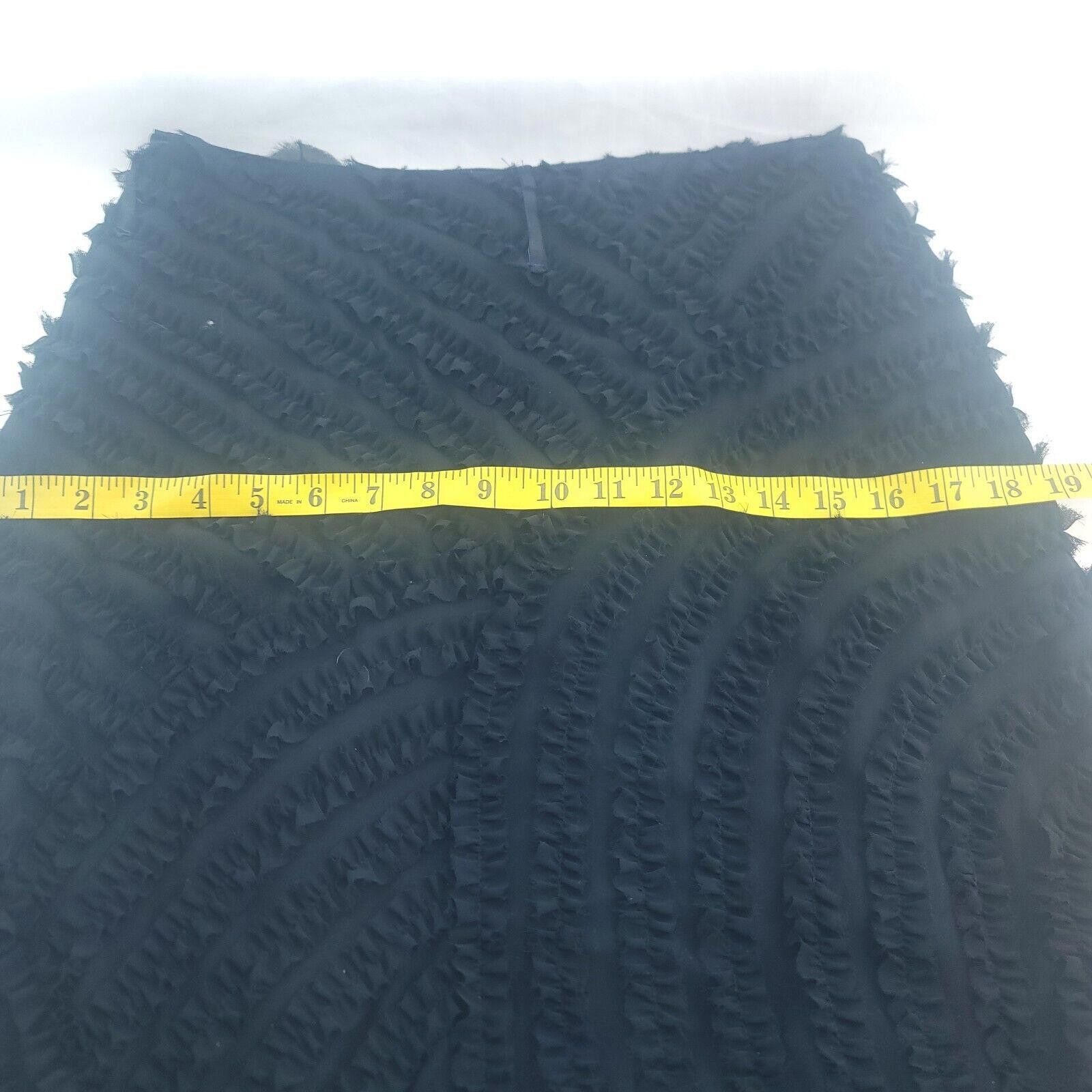 Designer Vintage Catchet Women's Size 8 Black Riffled Straight Skirt Size 30" / US 8 / IT 44 - 8 Thumbnail