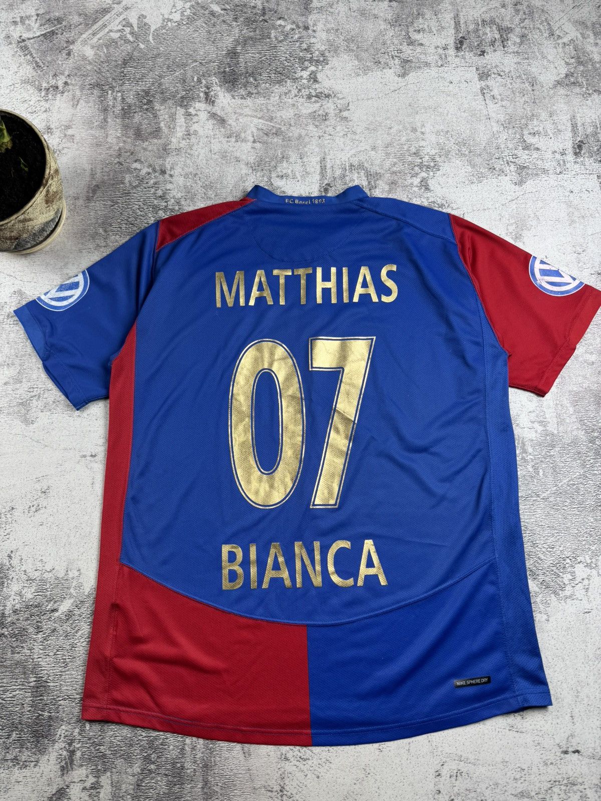 Nike BASEL 2006/2008 Matthias Nike Bloke core Soccer Football Fan T Shirt Jersey Kit Size US L / EU 52-54 / 3 - 15 Thumbnail