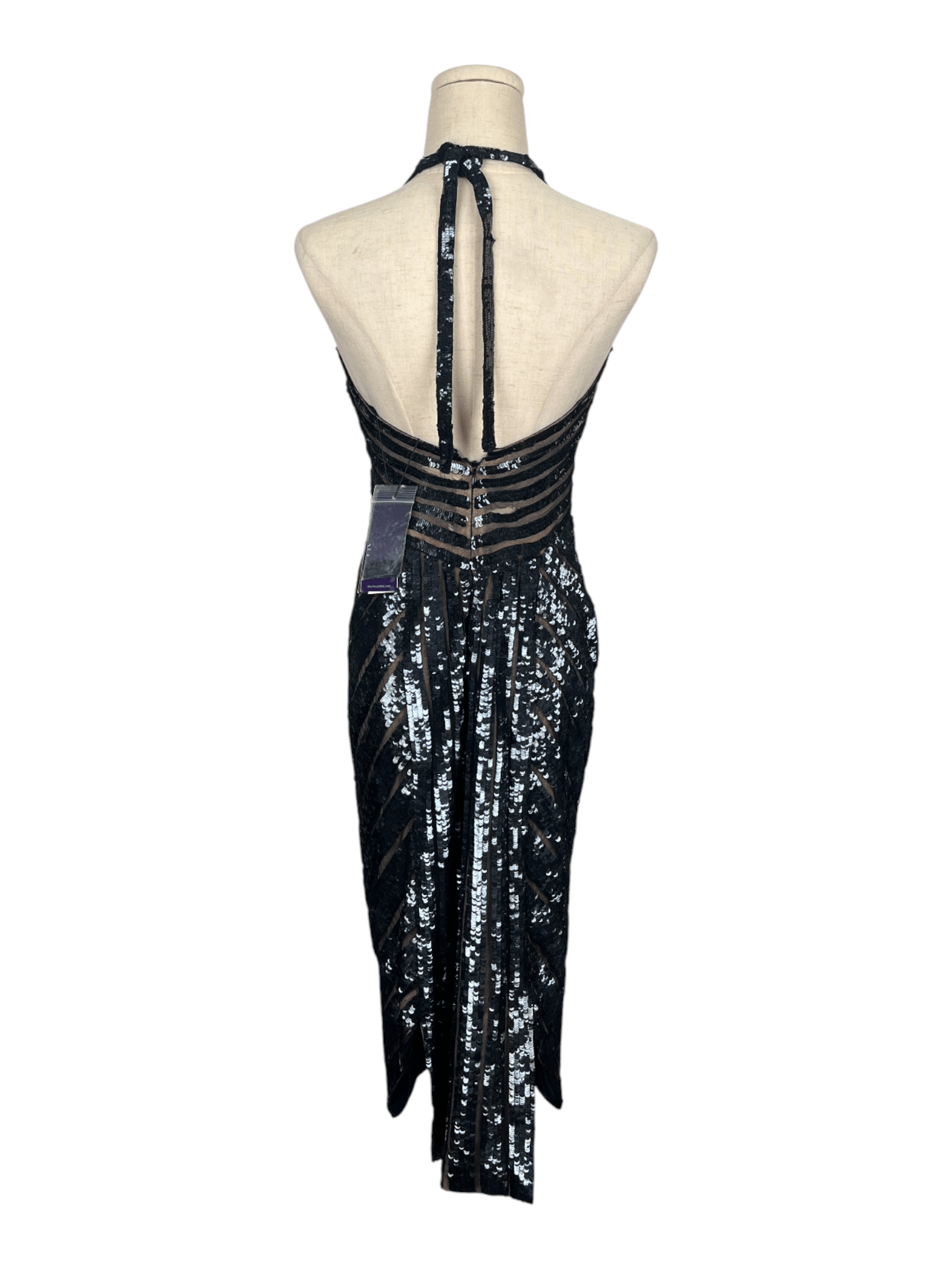 Ralph Lauren Ralph Lauren Black Beaded Low Back Dress Size XS / US 0-2 / IT 36-38 - 2 Thumbnail