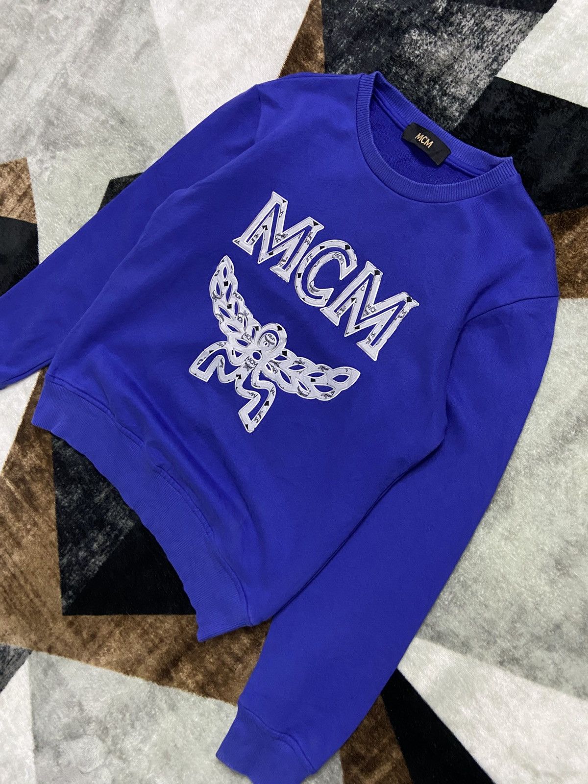 MCM MCM Luxury Metallic Logo Silver Winged Emblem Sweatshirts Size US S / EU 44-46 / 1 - 5 Thumbnail