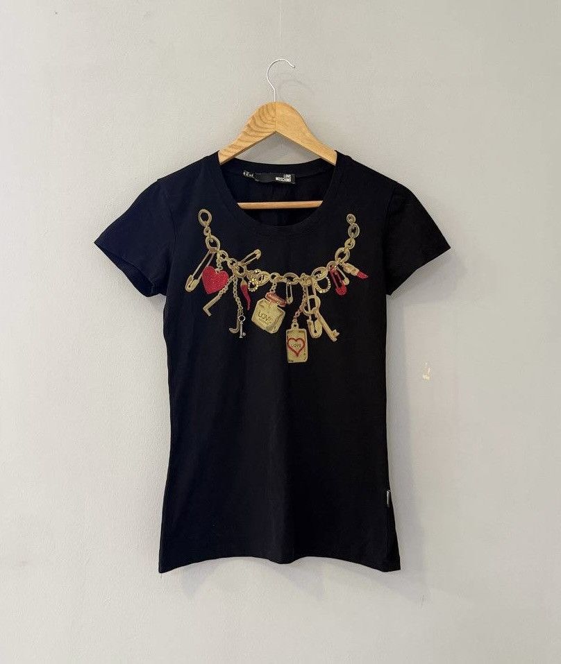Love Moschino Love Moschino t-shirt black tee luxury buttoms Size M / US 6-8 / IT 42-44 - 1 Thumbnail