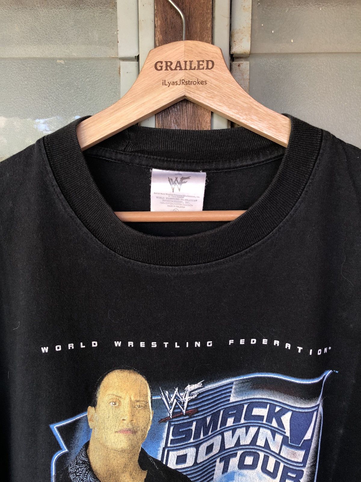 WWF Vintage 02’s WWF The Rock Smack Down Tour Rare Shirt Tee Size US XL / EU 56 / 4 - 6 Thumbnail