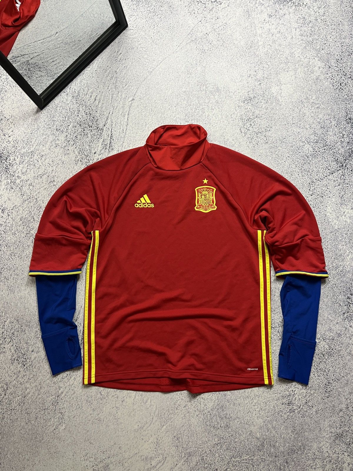 Adidas Adidas Spain 2016 Long Sleeve Football Soccer Jersey Top Size US L / EU 52-54 / 3 - 1 Thumbnail