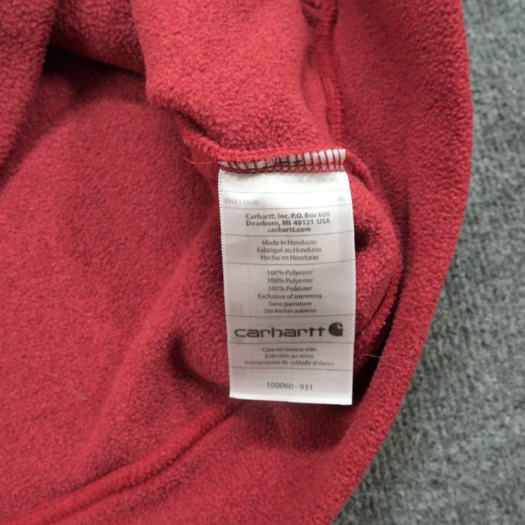 Carhartt VINTAGE Carhartt Vest Womens L Red Fleece Outdoors Casual Zip Sleeveless Size L / US 10 / IT 46 - 6 Thumbnail
