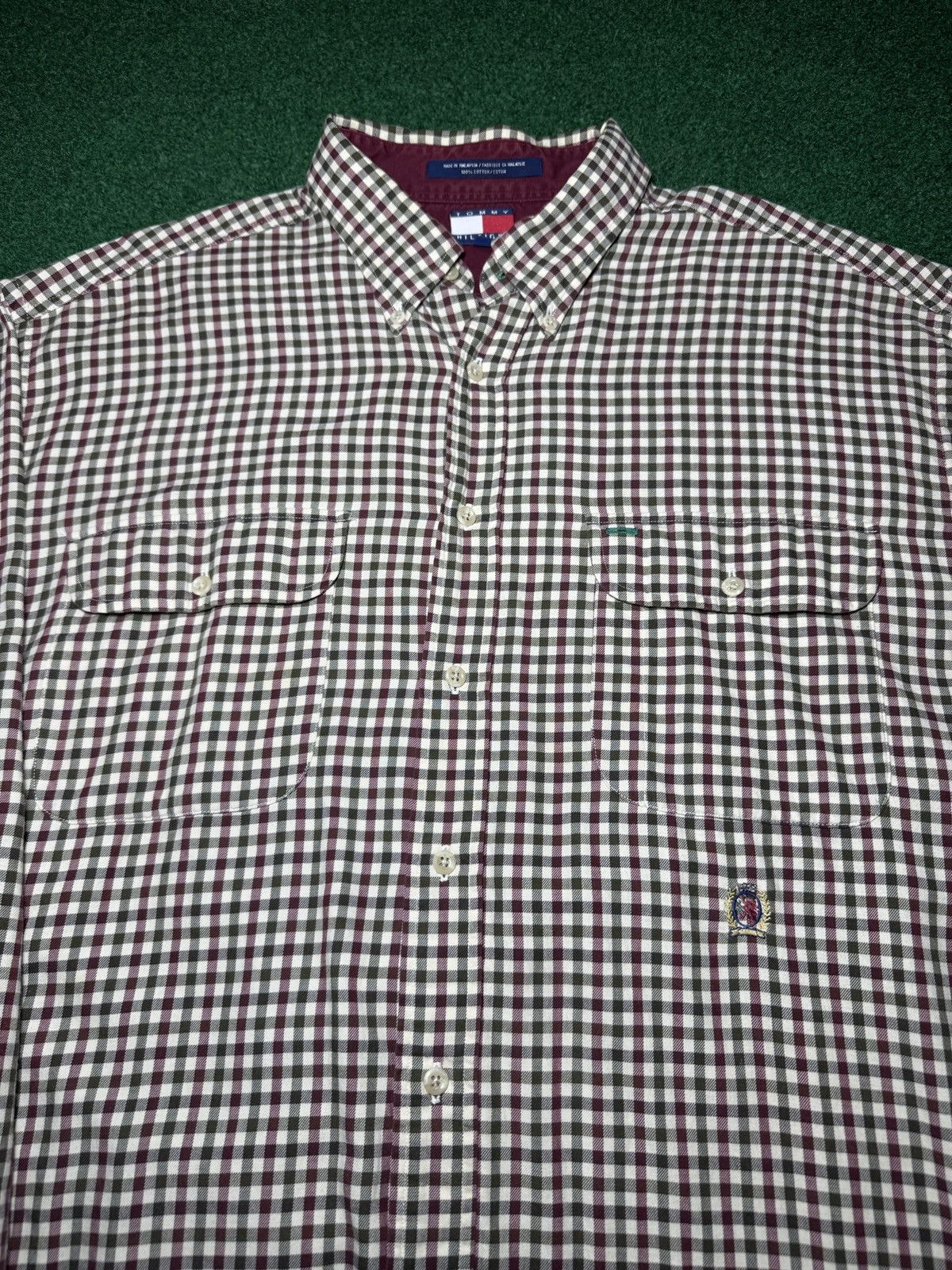 Tommy Hilfiger Tommy Hilfiger 90s Plaid Button Up Preppy XL Hip Hop Shirt Size US XL / EU 56 / 4 - 2 Thumbnail