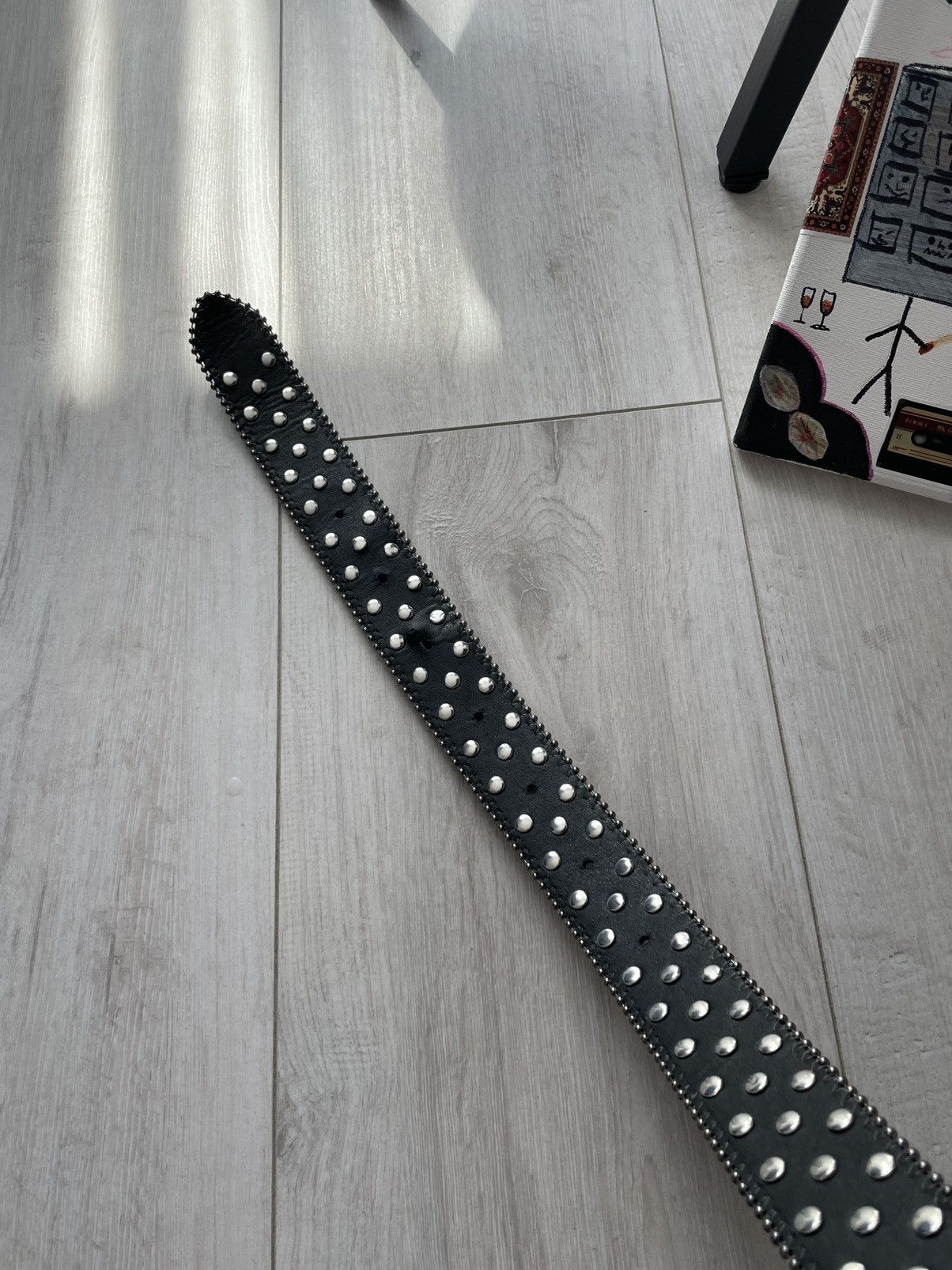 Japanese Brand Vintage Y2K Skull Japanese Black Strasses Style Belt Size ONE SIZE - 7 Thumbnail
