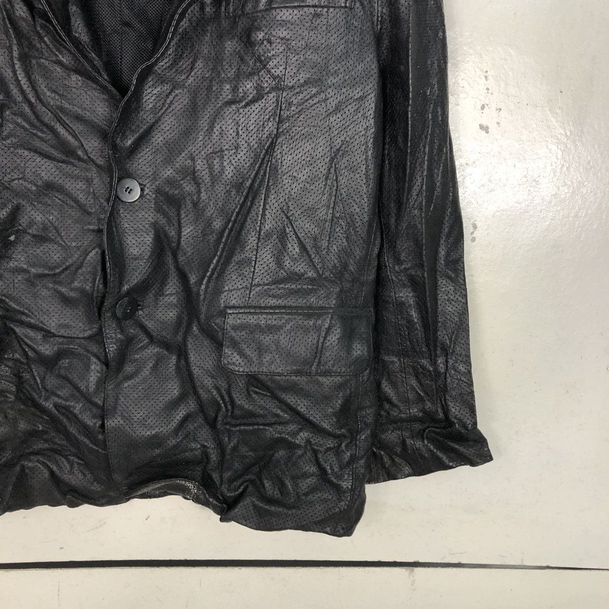 Japanese Brand Vintage Leather Jacket Ferrara Italy Issey Miyake Size US M / EU 48-50 / 2 - 7 Thumbnail