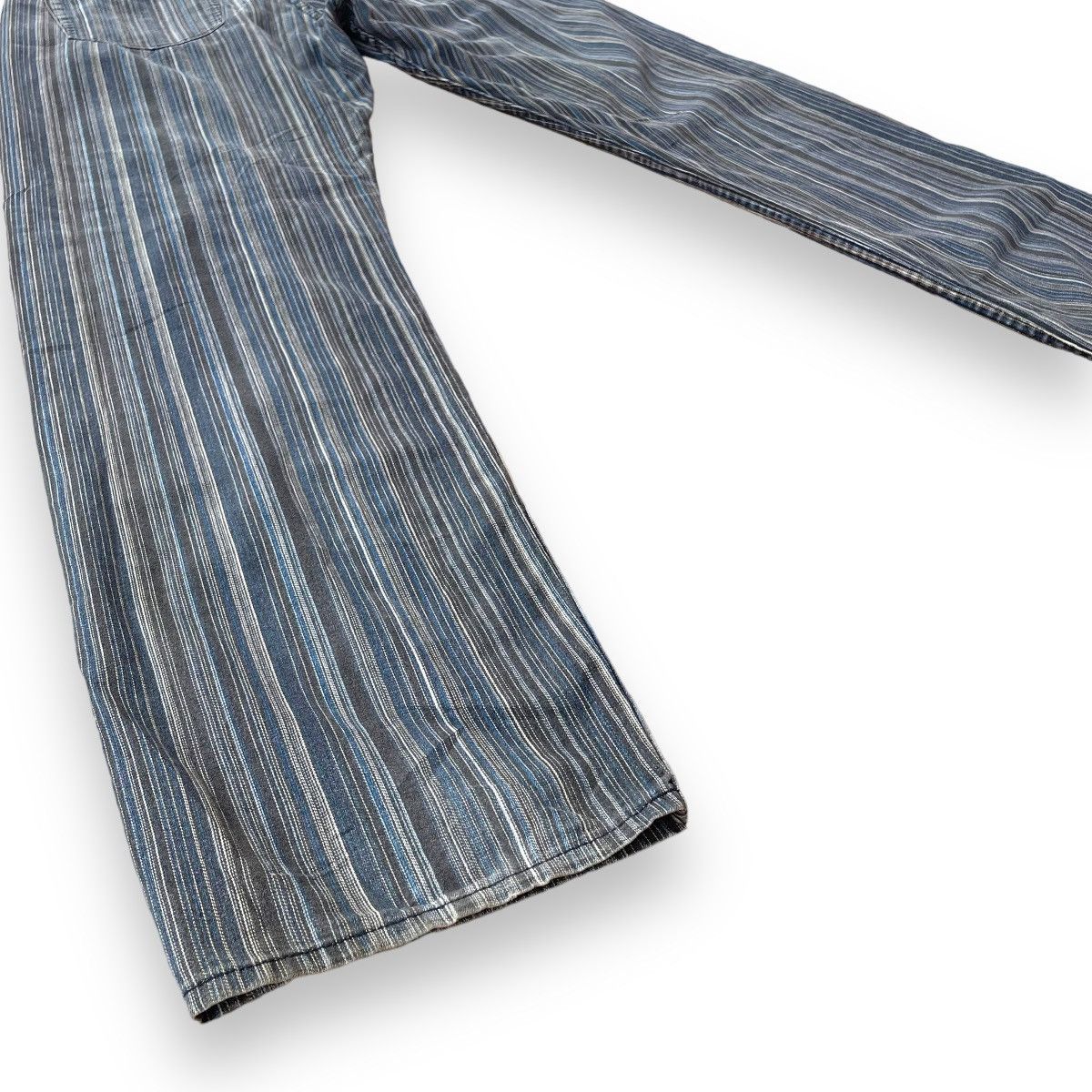 Tornado Mart 🇯🇵 VINTAGE ROOT THREE STRIPES DENIM PANTS Size US 30 / EU 46 - 9 Thumbnail