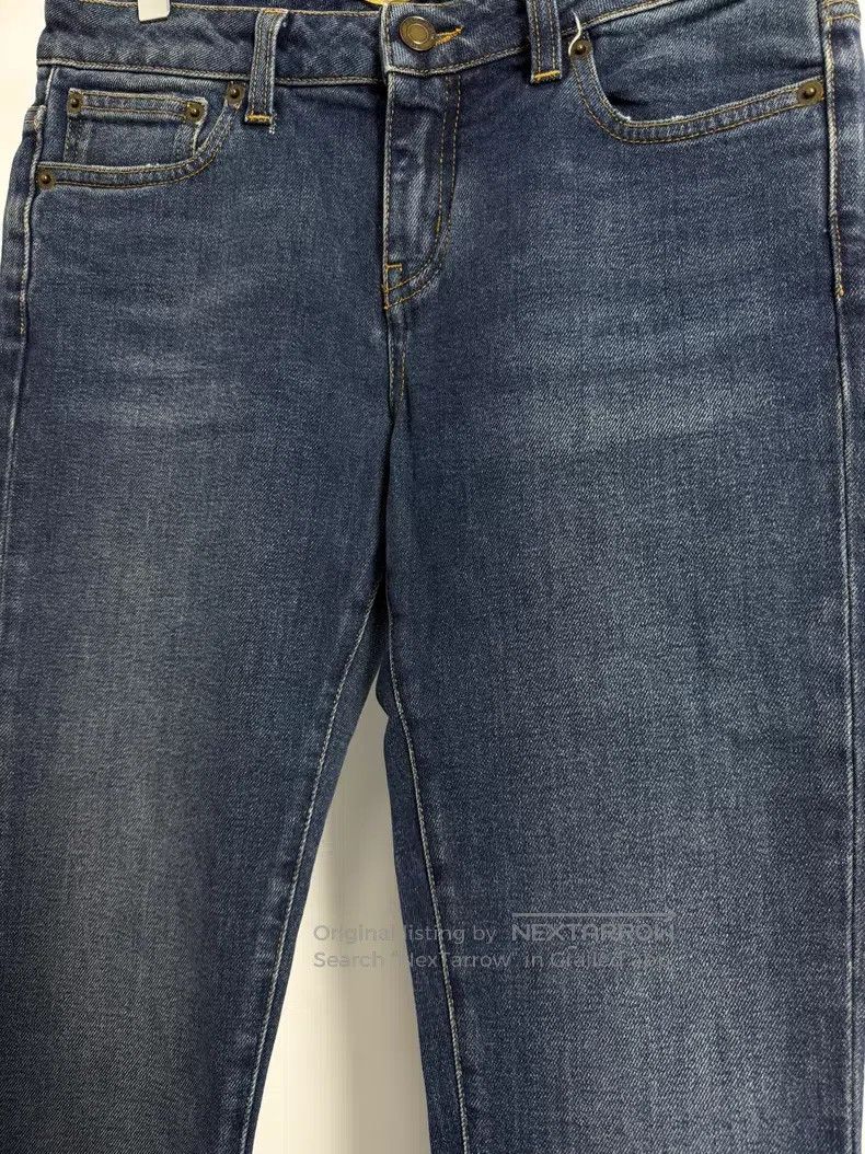 Saint Laurent Paris Saint Laurent Paris Deep Blue Cat's Whisker Washed Denim P Size US 27 - 3 Thumbnail