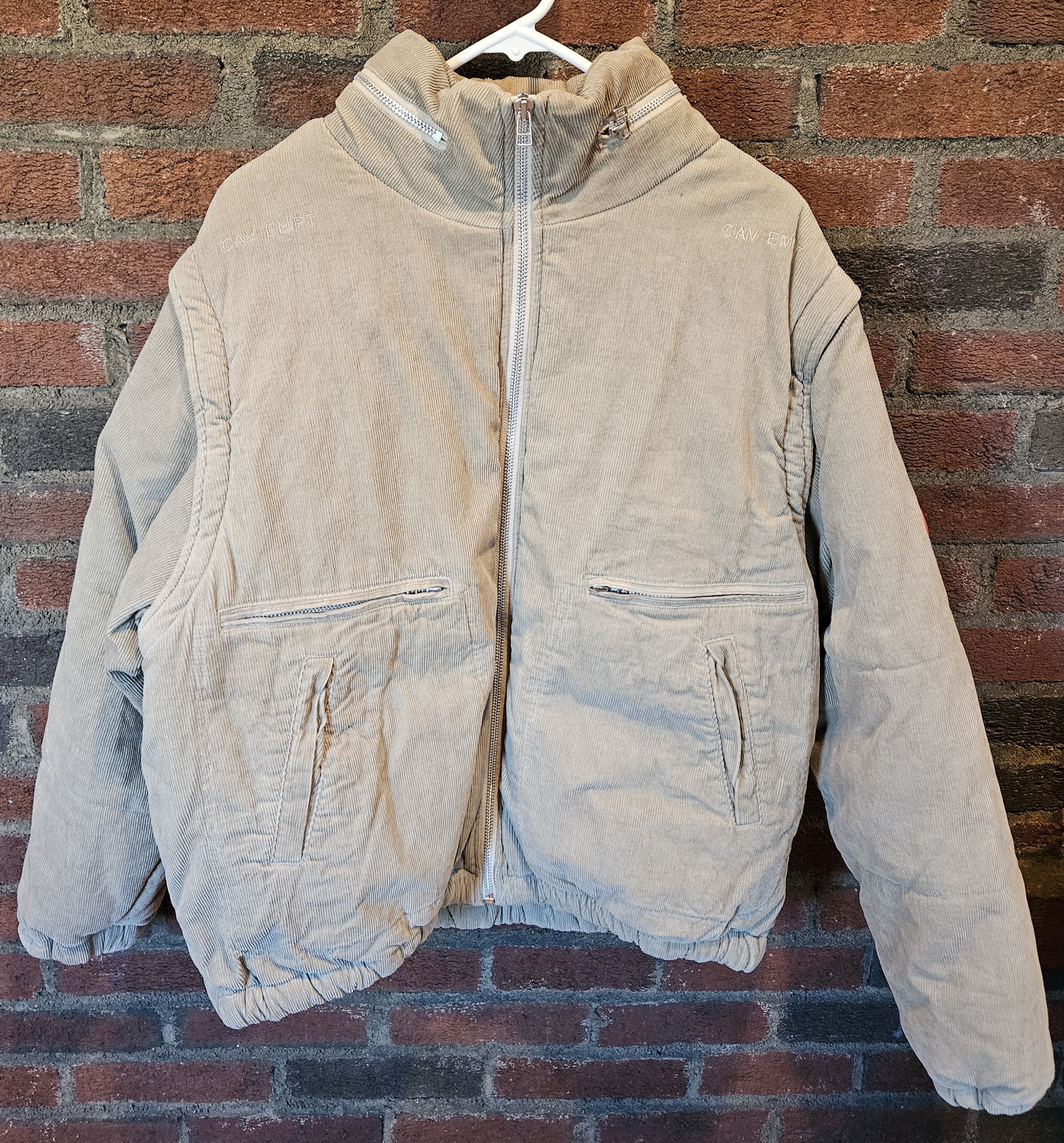image of Cav Empt Corduroy 2 In 1 Bomber Jacket in Brown, Men's (Size Medium)