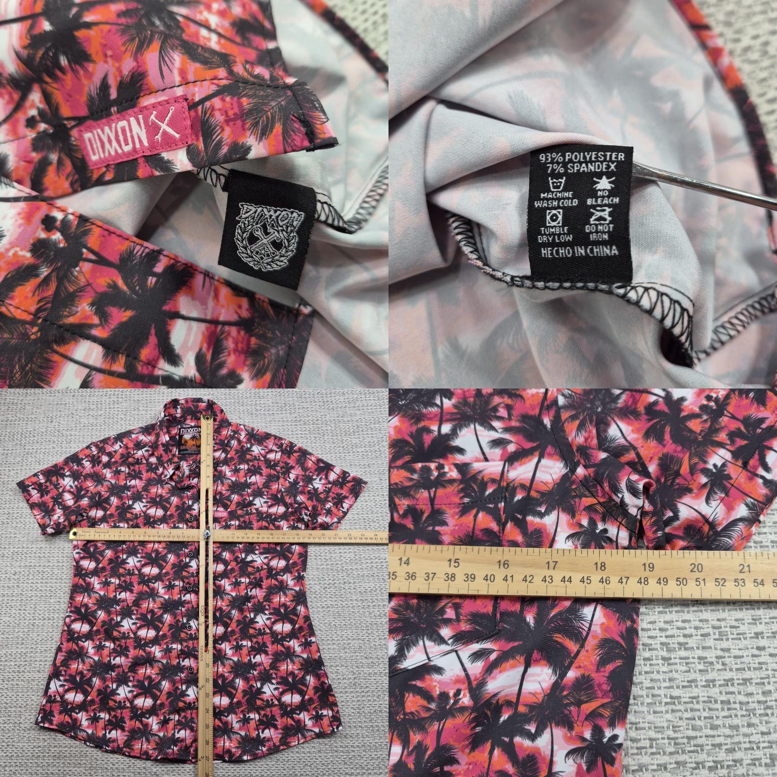 Vintage Dixxon Daiquiri Dreams Shirt Womens Medium Hawaiian Aloha Button Up Short Sleeve Size M / US 6-8 / IT 42-44 - 8 Thumbnail