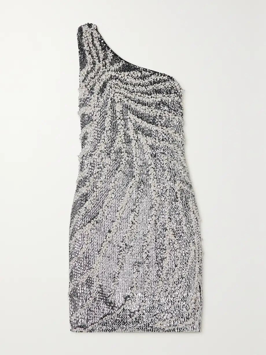 Givenchy o1y0925 Elegant Mini Dress in Silver Size S / US 4 / IT 40 - 1 Thumbnail