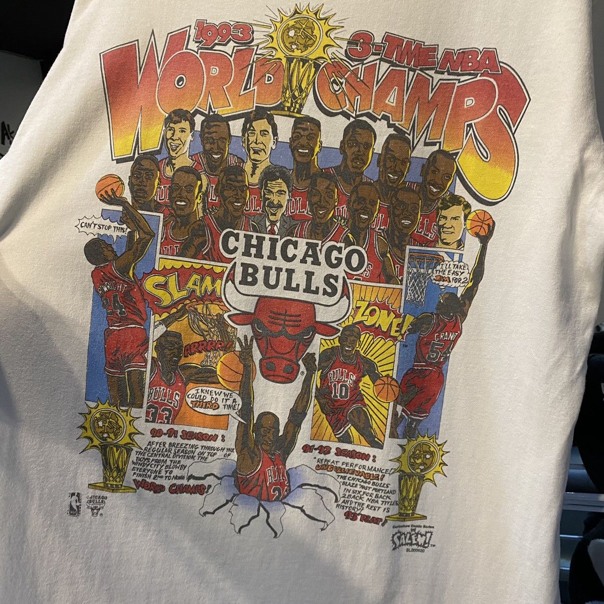NBA Vintage Chicago Bulls 1993 Caricature Size US L / EU 52-54 / 3 - 6 Thumbnail