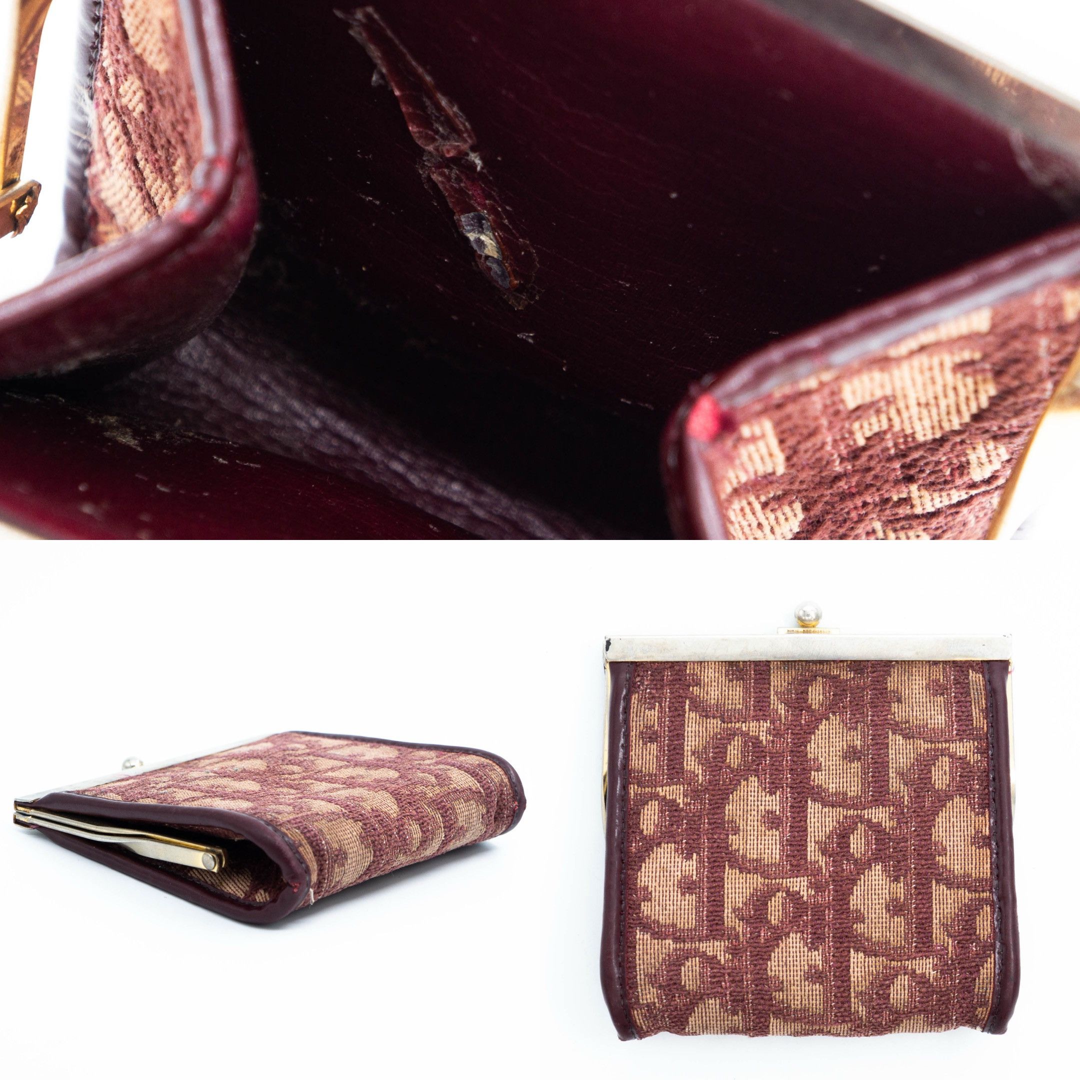 Dior × Vintage Christian DIOR Set 3 in 1 Monogram Clutch Bag Red Vintage Size ONE SIZE - 5 Thumbnail