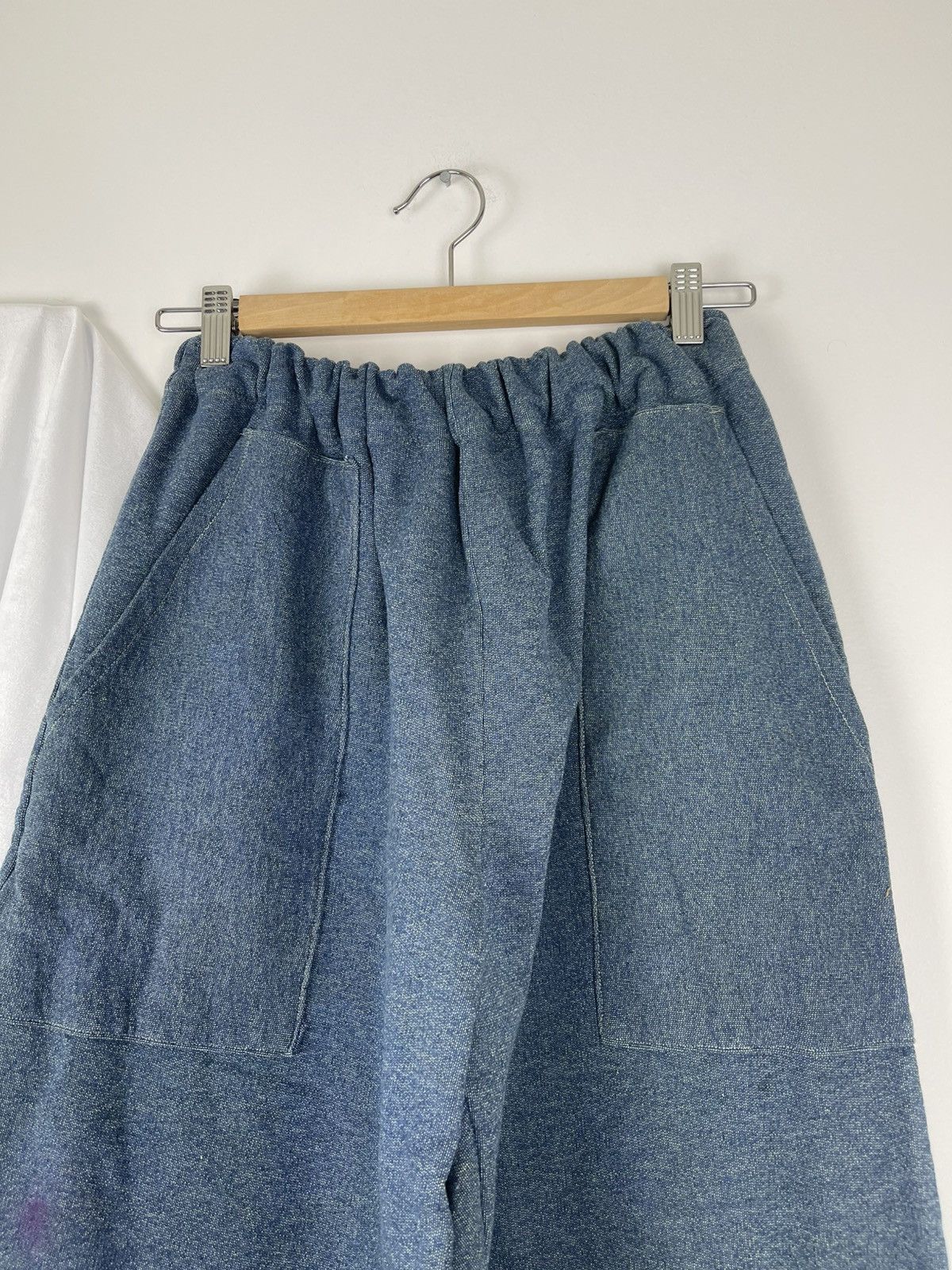 Chorley Raw hem dirty imitation denim baggy wide leg sweatpants Size US 34 / EU 50 - 2 Thumbnail