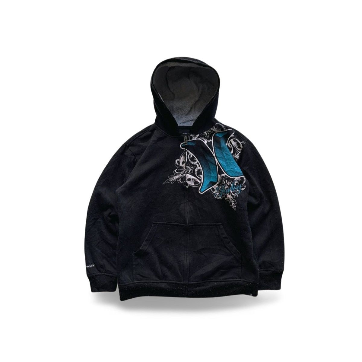 Hurley Hurley Y2K Affliction Style Zip Up Hoodie Size US L / EU 52-54 / 3 - 1 Thumbnail